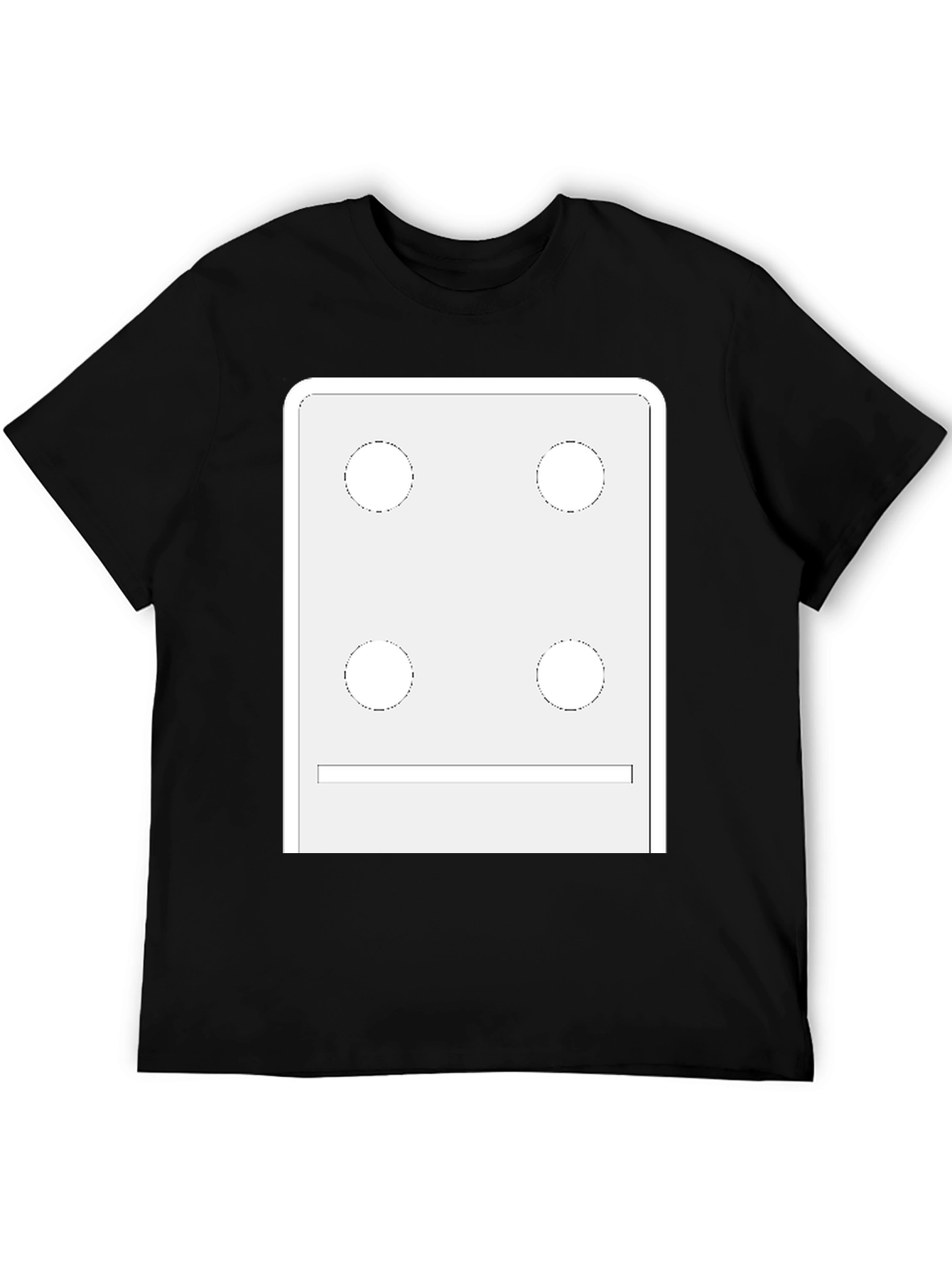 Black Dice Face Graphic Tee - Novelty T-Shirt view 5