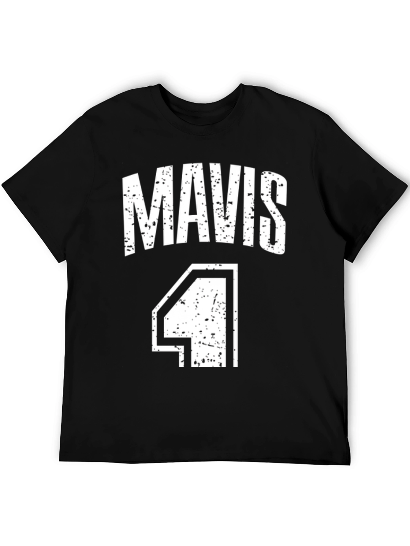 Black Mavis Number 4 Black T-Shirt view 5