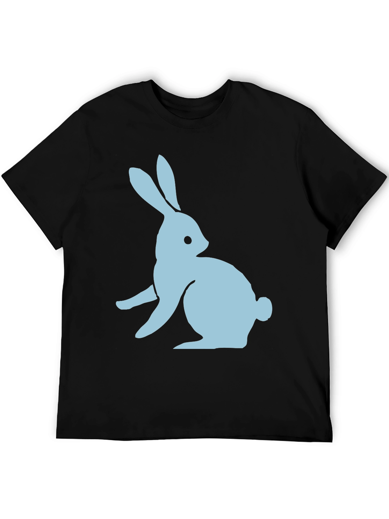 Black Bunny Graphic Tee - Soft Cotton Casual Wear view 5