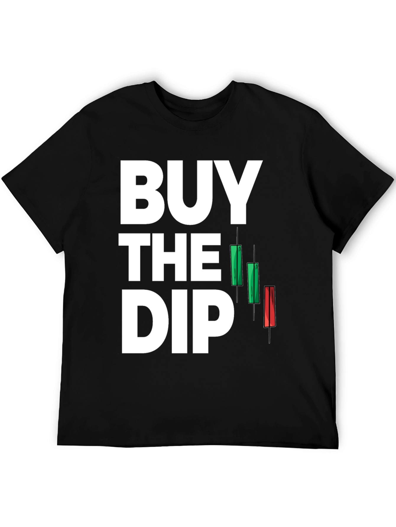 Black Buy the Dip T-Shirt - Stock Market Investor Tee view 5