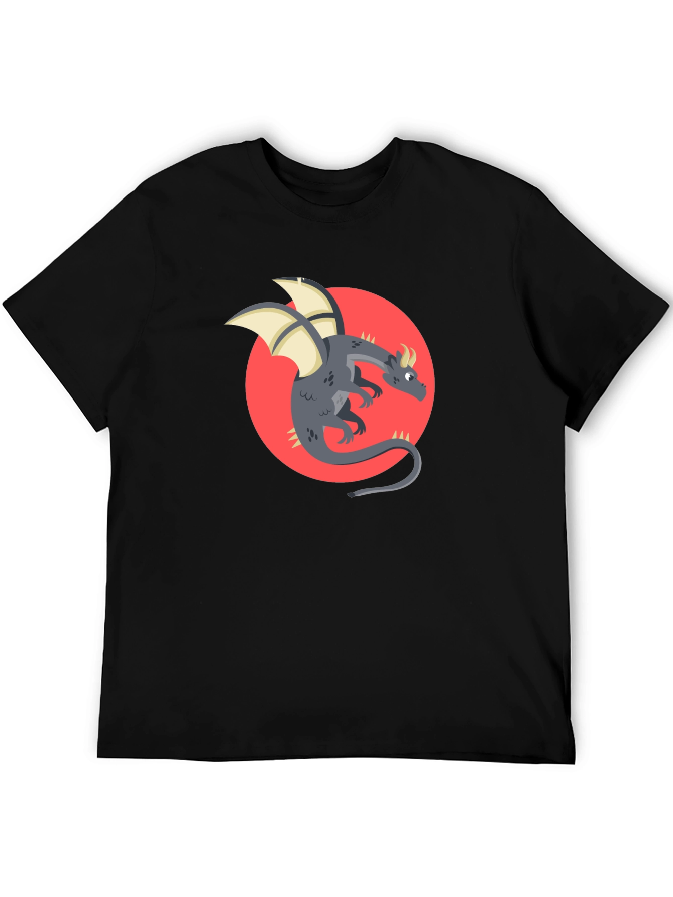 Black Dragon Graphic Black T-Shirt - Fantasy Style view 5