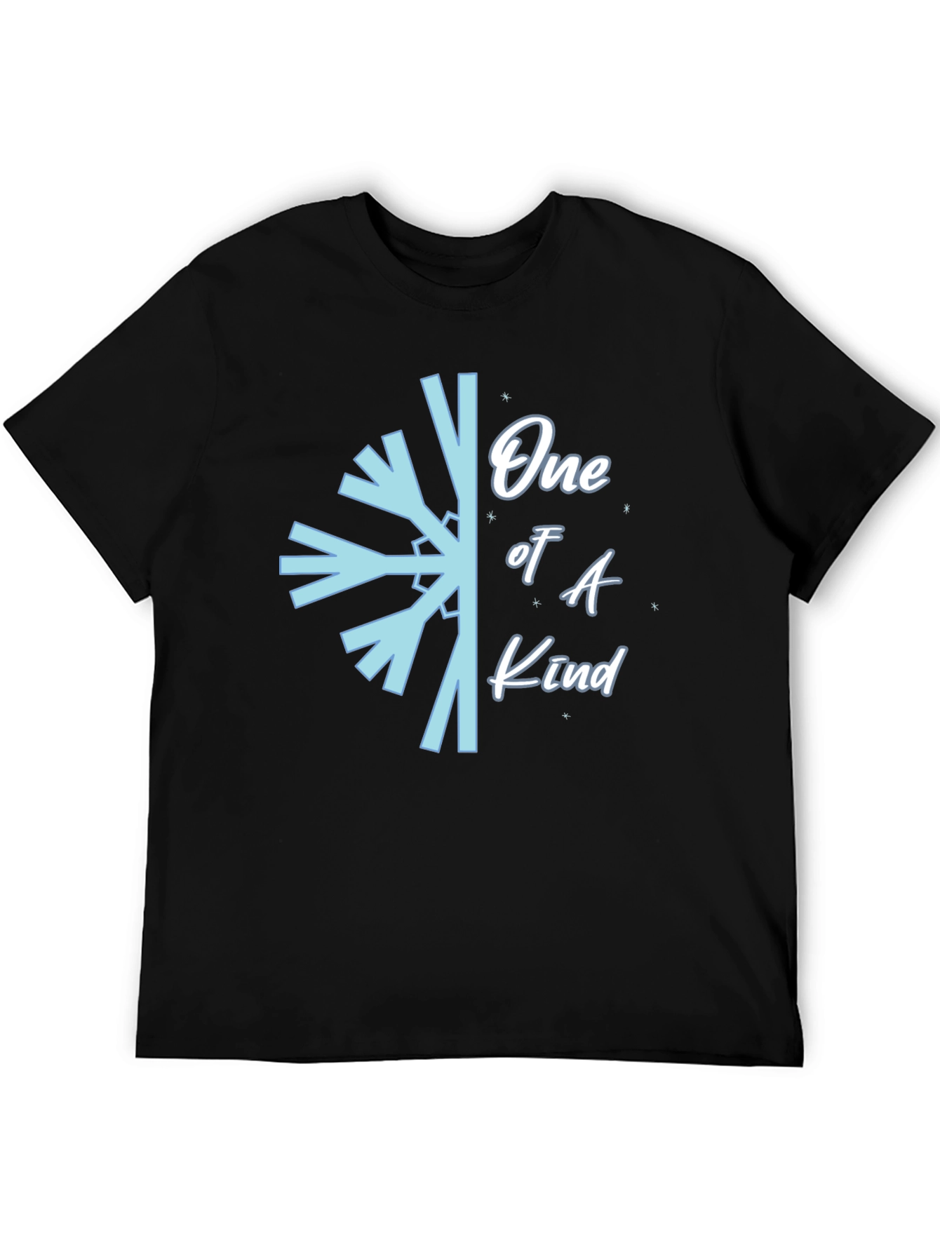 Black One of A Kind Snowflake Graphic Tee view 5
