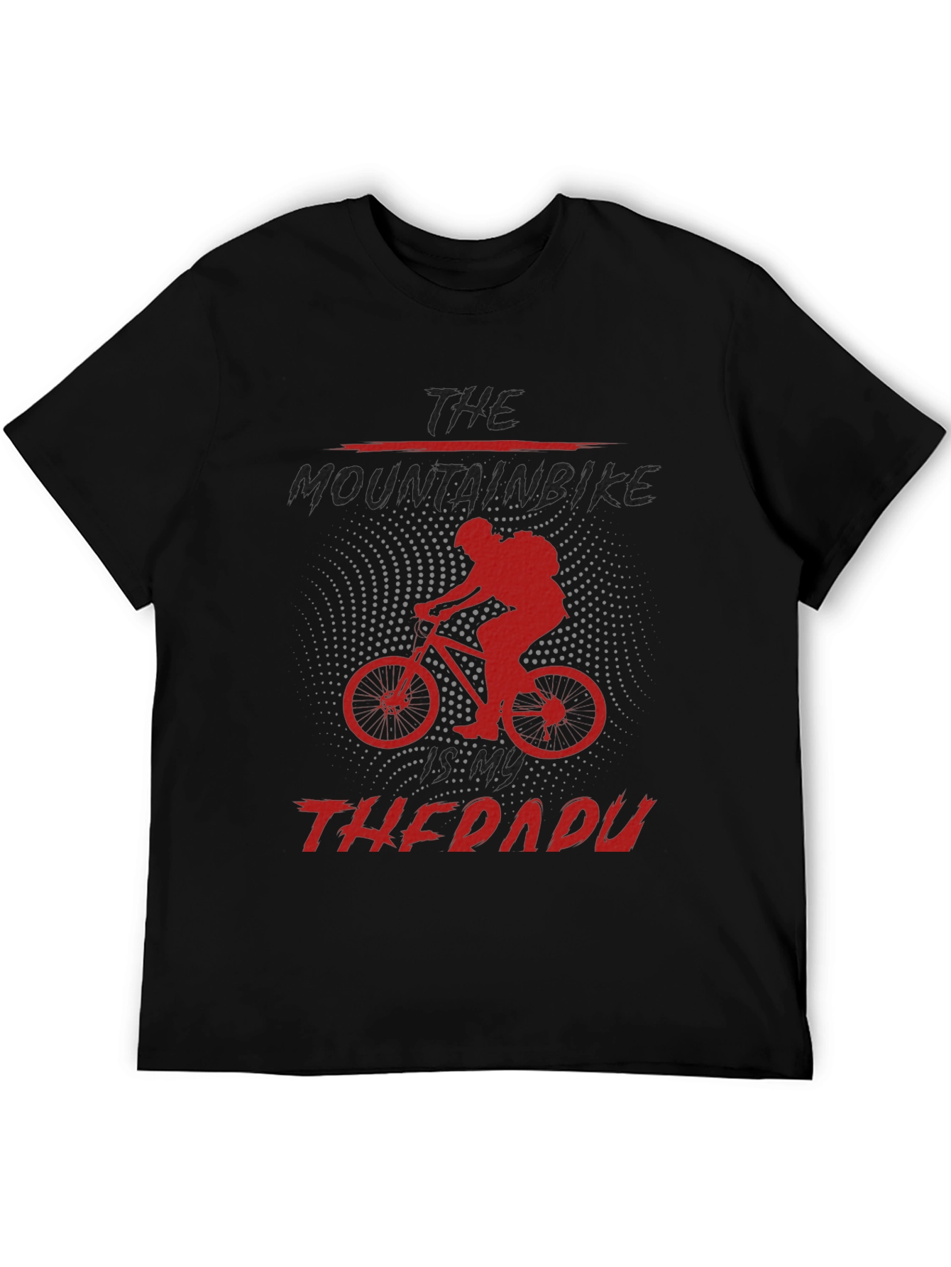 Black Mountain Bike Therapy Graphic Tee - Black view 5