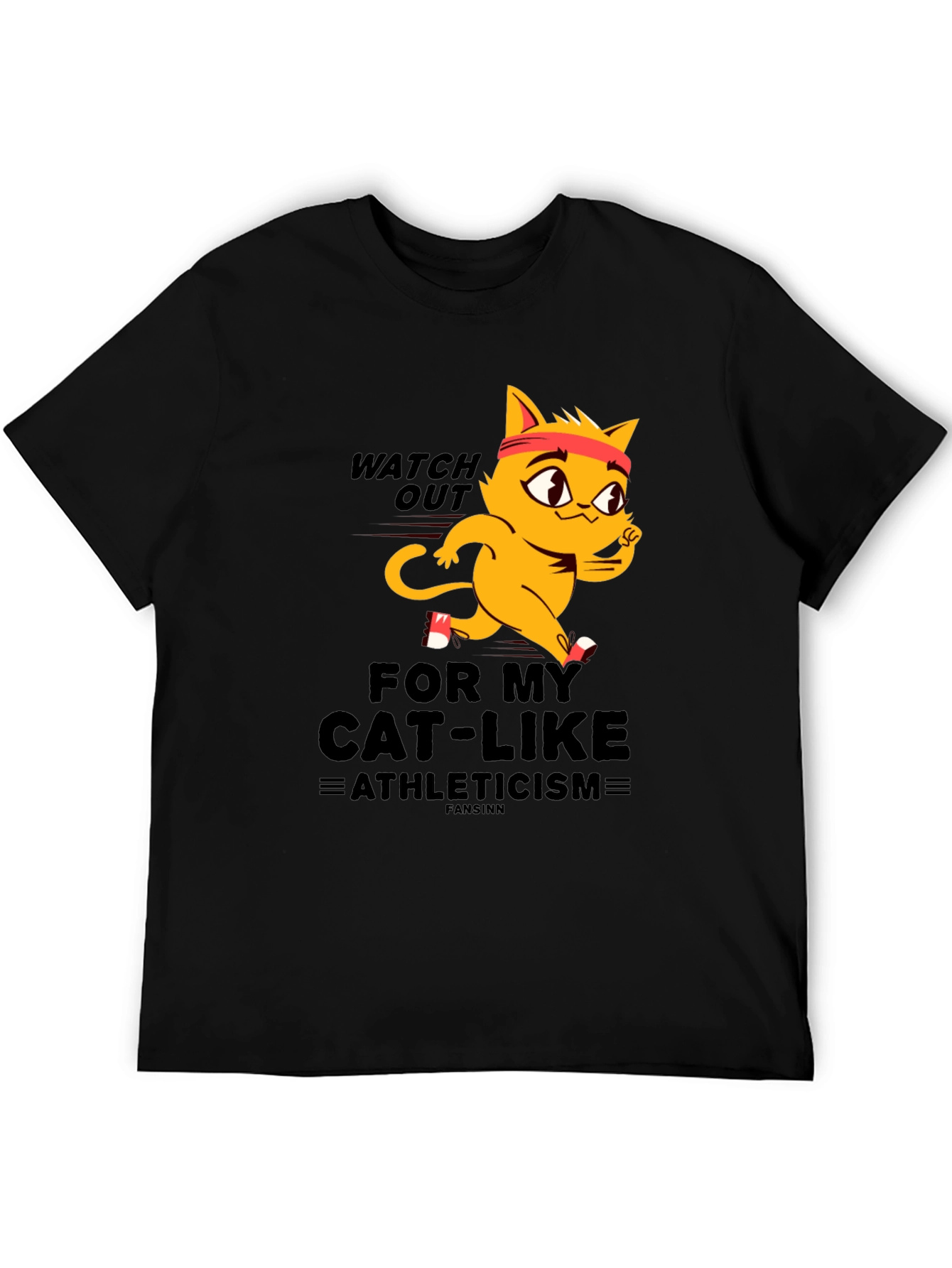 Black Cat-Like Athleticism T-Shirt view 5