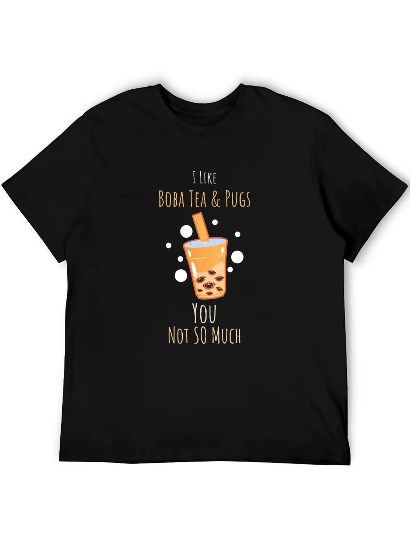 Black Boba Tea & Pugs Graphic Tee view 5
