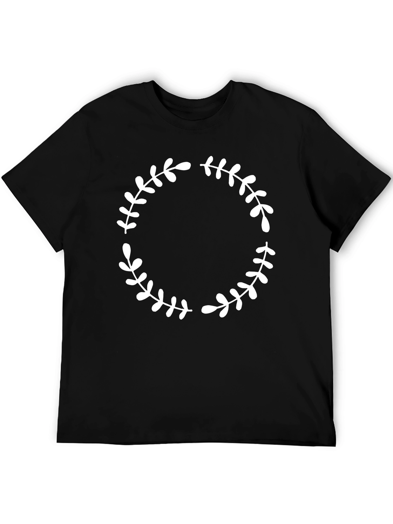 Black Wreath Graphic Black T-Shirt view 5