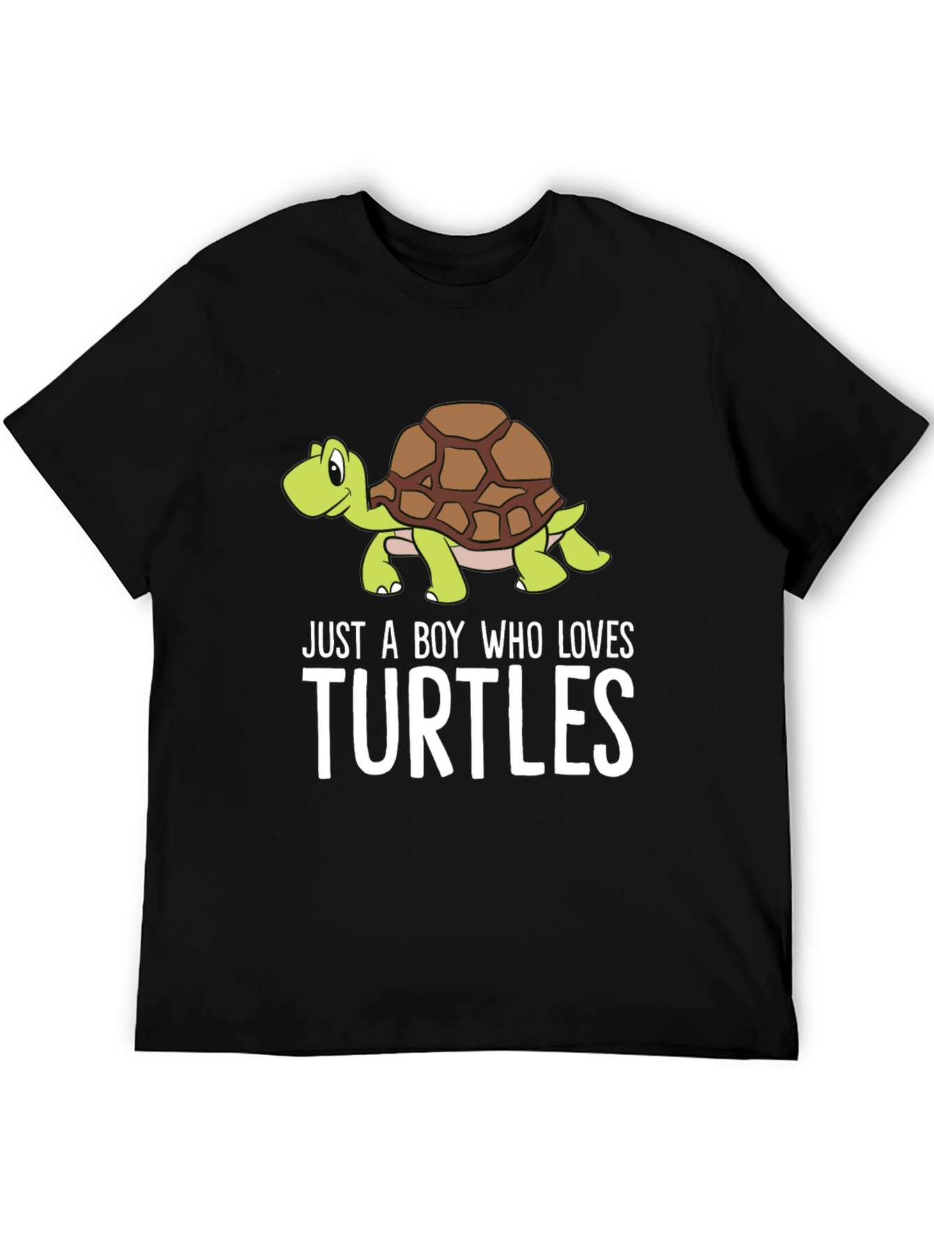 Black Turtle Lover T-Shirt - Cute Cartoon Graphic Tee view 5