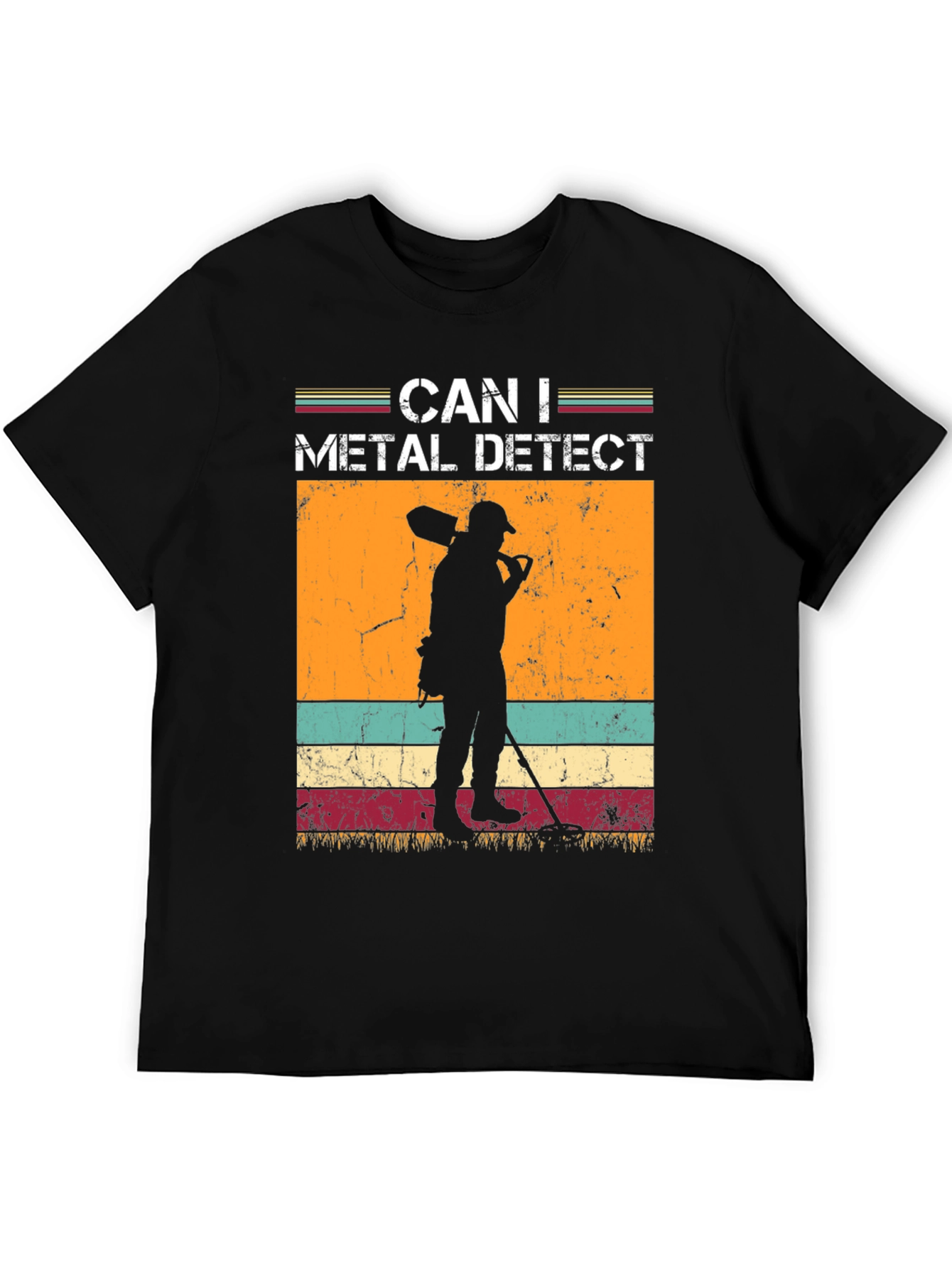 Black Can I Metal Detect T-Shirt - Hobby Tee view 5