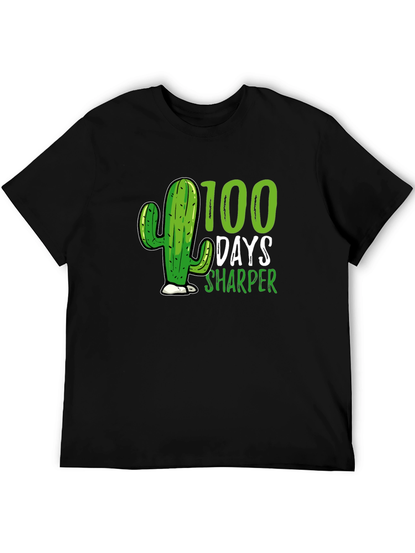 Black 100 Days Sharper Cactus T-Shirt view 5