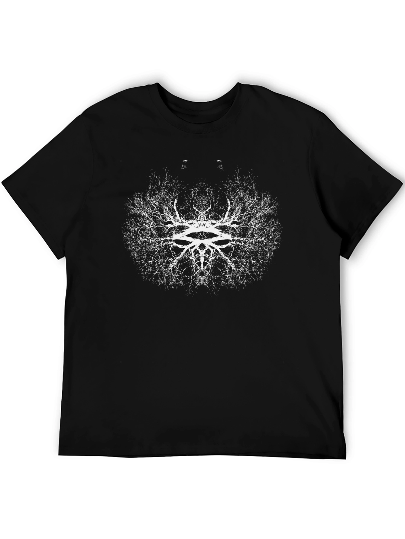 Black Abstract Graphic Print Black T-Shirt view 5