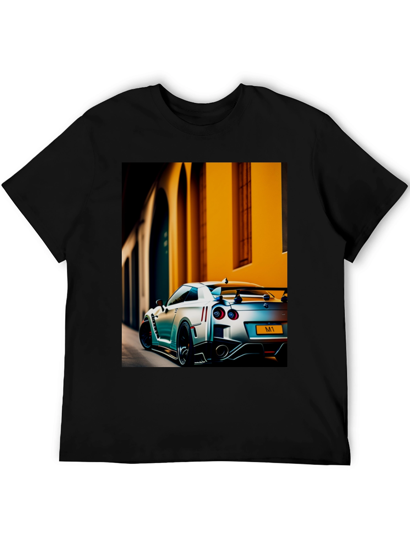 Black Sleek Black Car Enthusiast Graphic Tee view 5