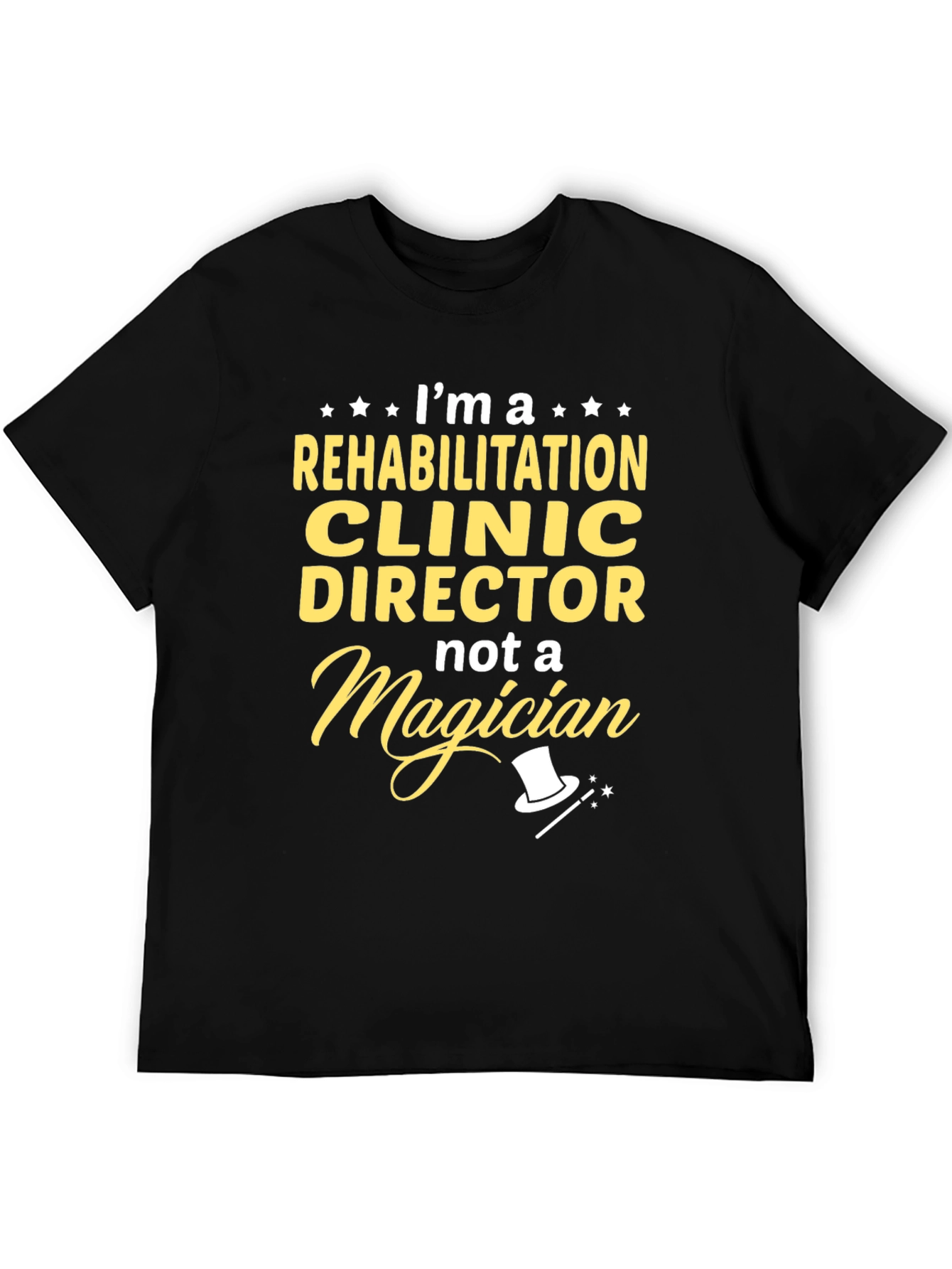 Black Rehabilitation Clinic Director T-Shirt view 5