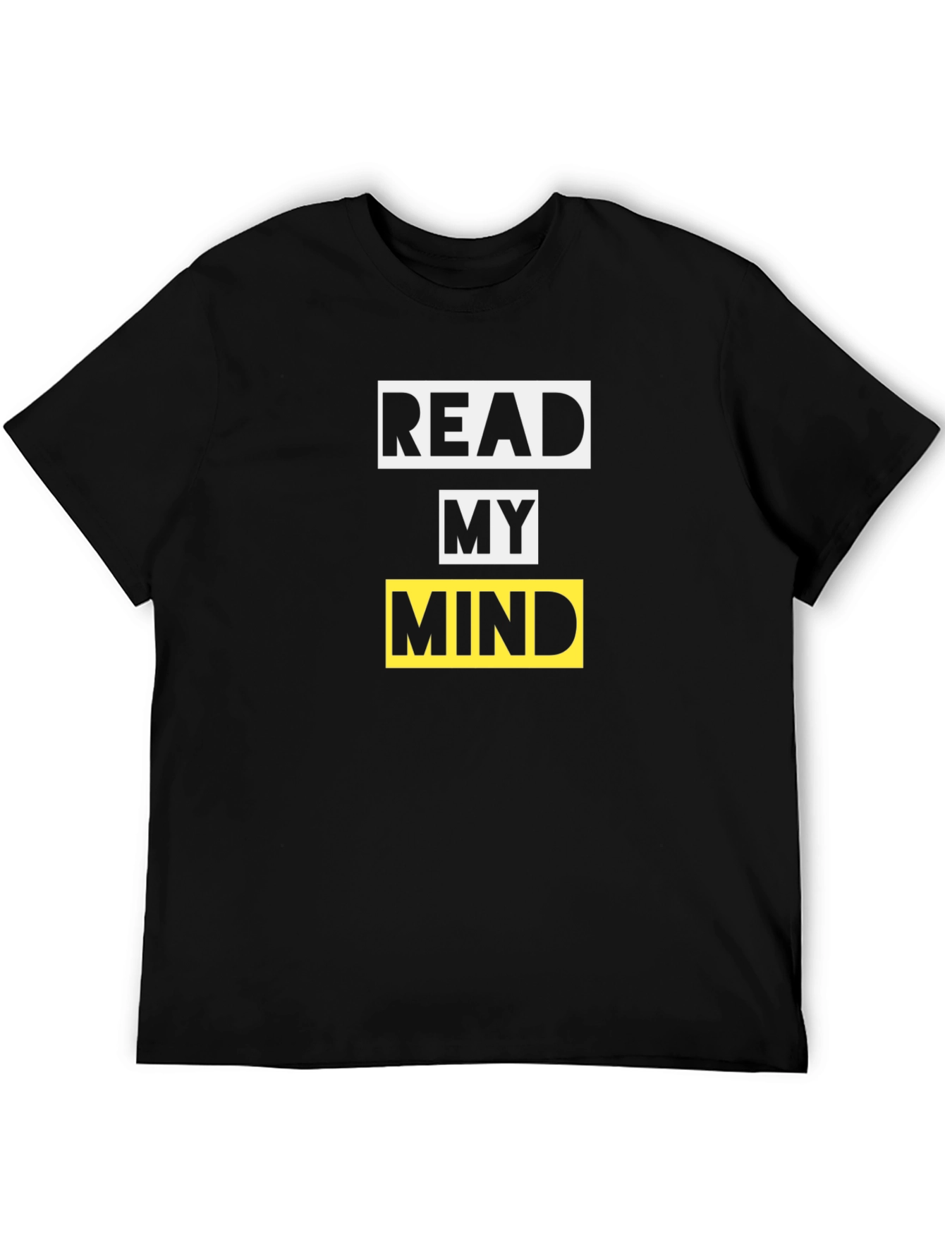 Black Read My Mind Graphic Tee - Black Cotton T-Shirt view 5