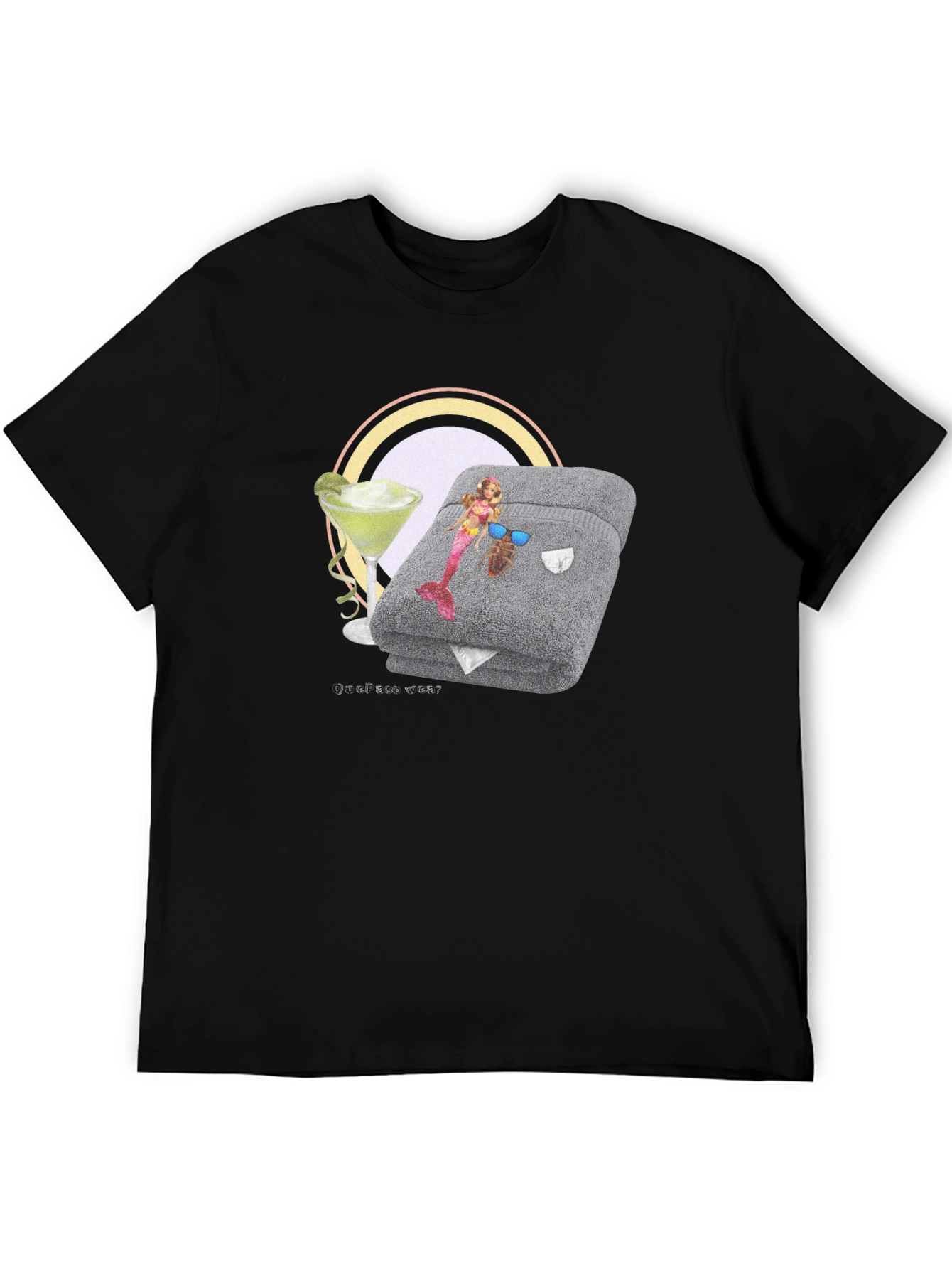 Black Humorous Beach Ready T-Shirt view 5