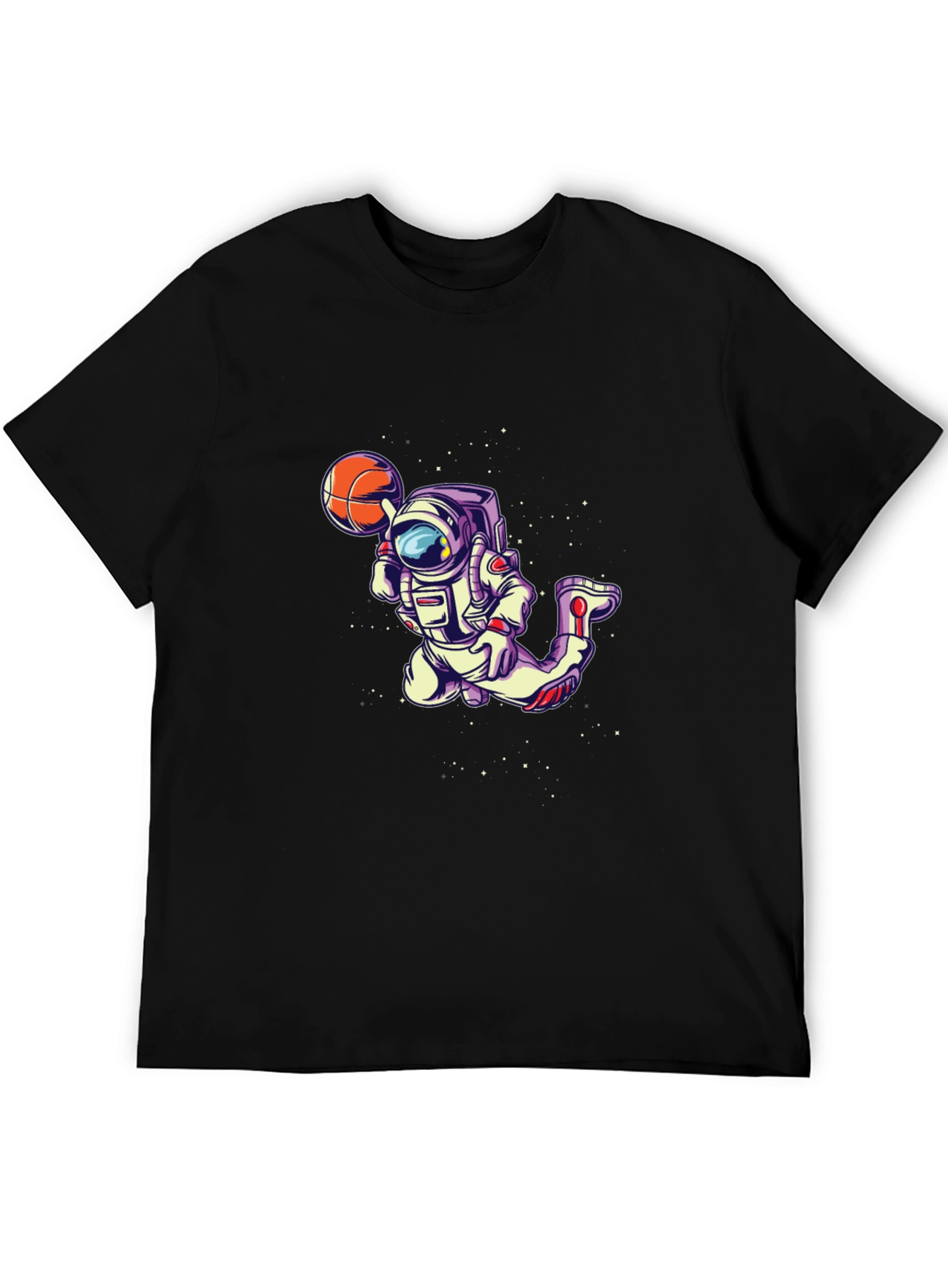 Astronaut Basketball Graphic Tee - Space Dunk Shirt - 5