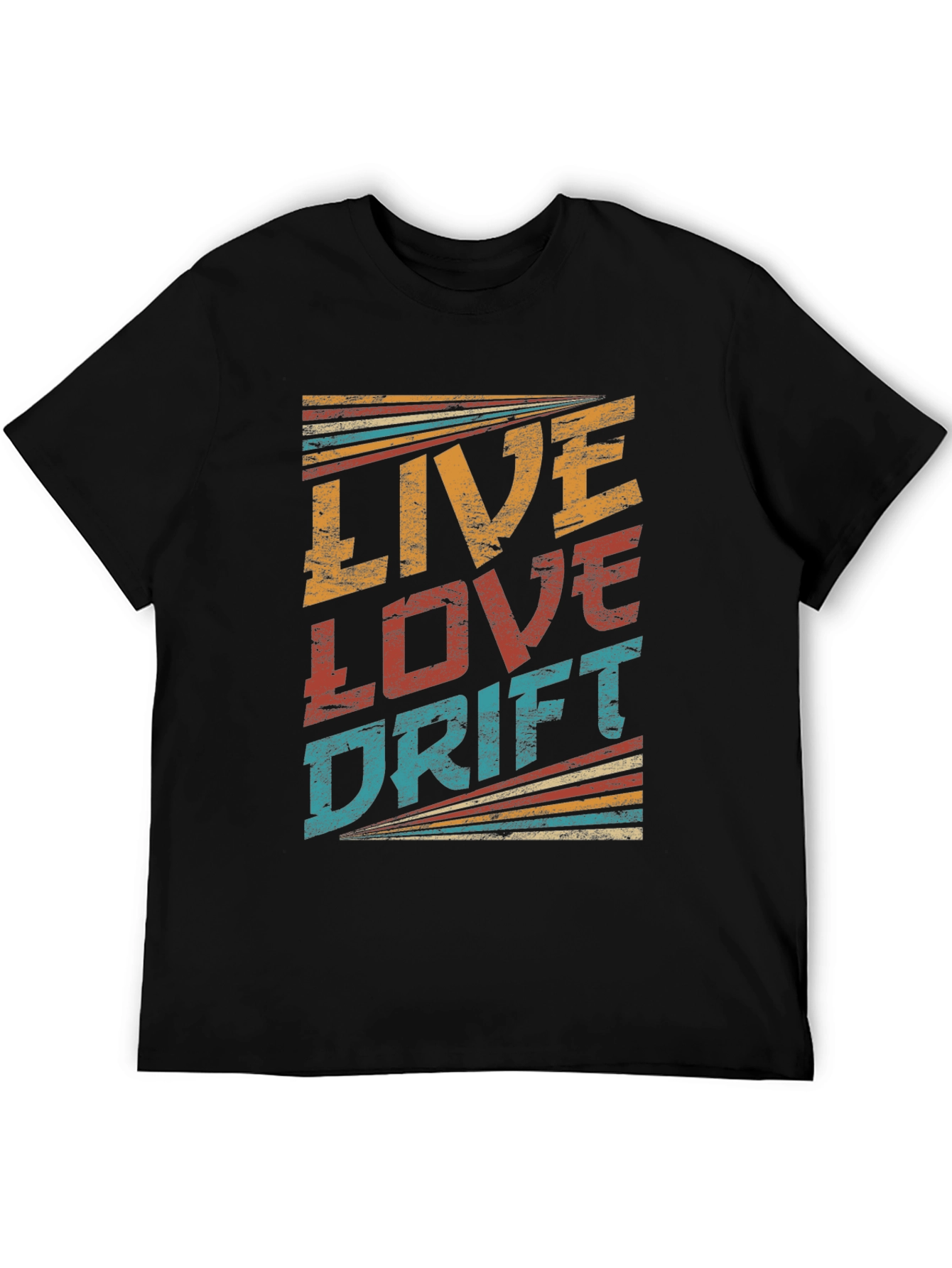 Black Live Love Drift Retro T-Shirt view 5