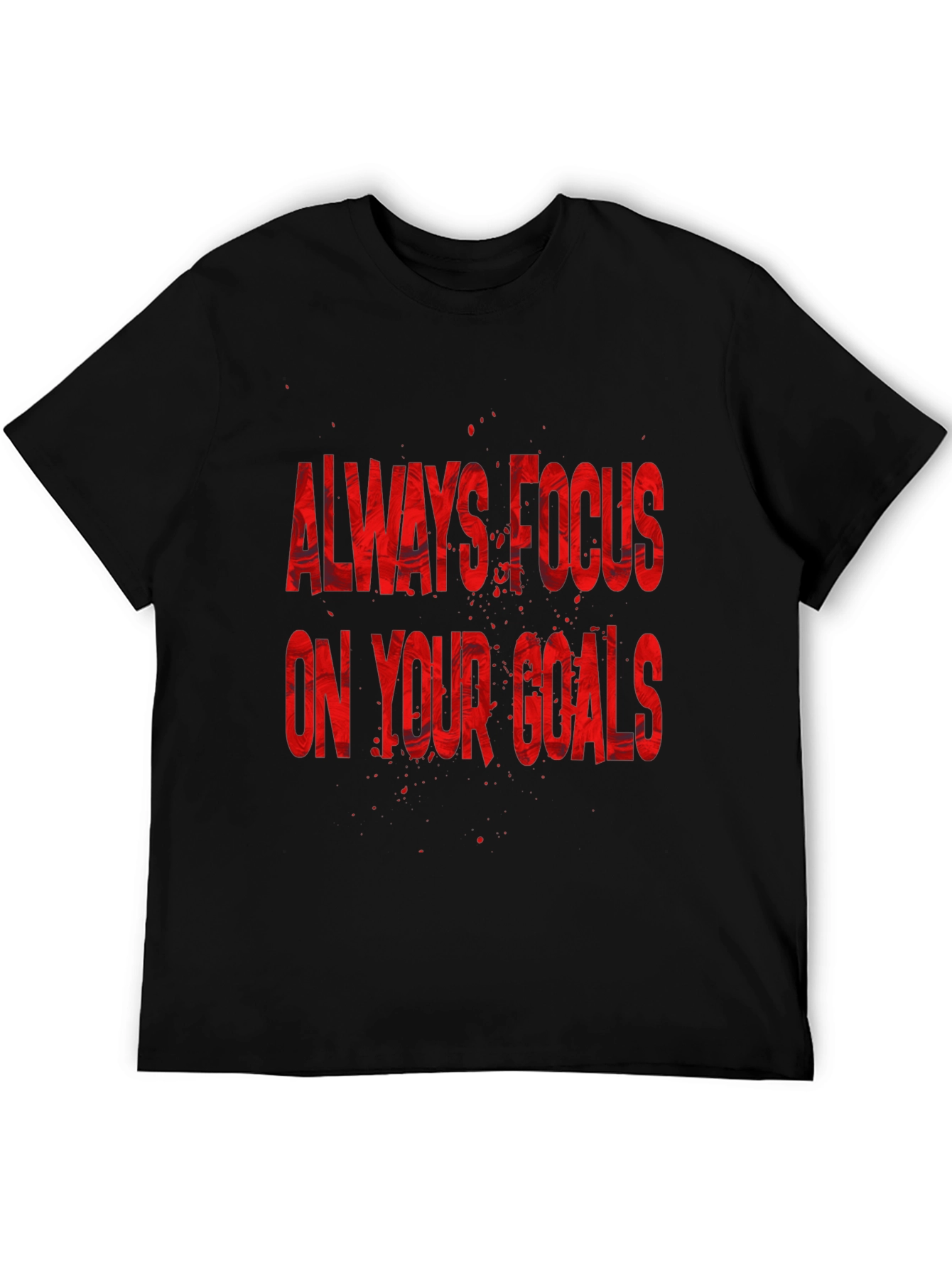 Focus On Your Goals Black Graphic T-Shirt - 5