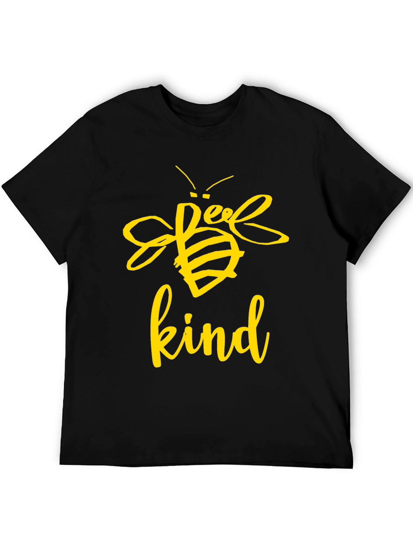 Black Bee Kind Graphic T-Shirt - Unisex Black Tee view 5