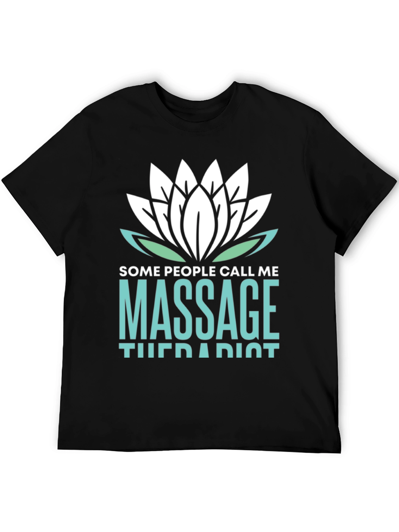 Black Massage Therapist Funny T-Shirt view 5