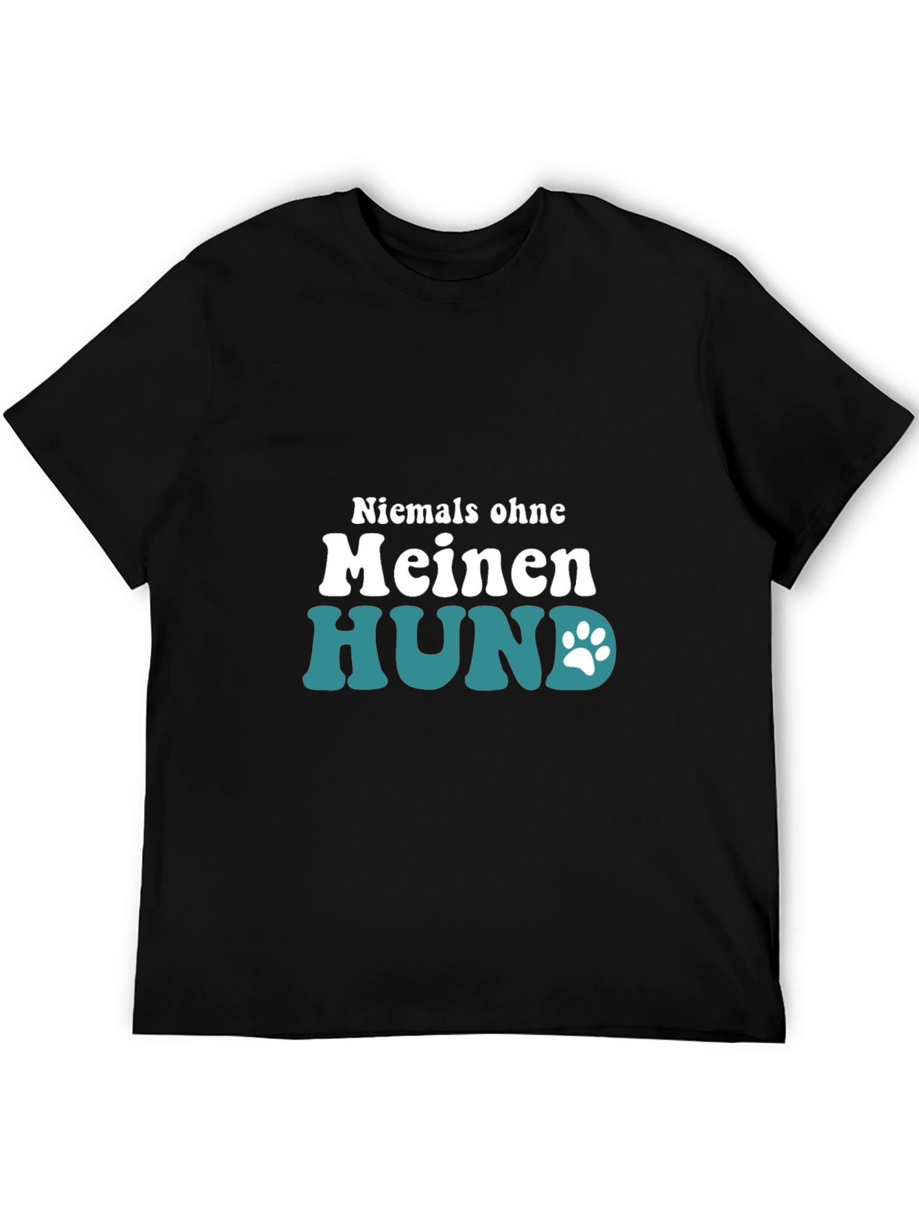 Black Niemals Ohne Meinen Hund T-Shirt - Dog Lover Tee view 5