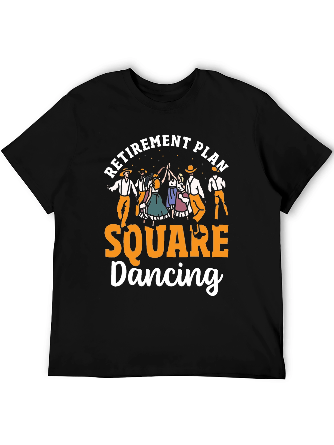 Black Retirement Plan Square Dancing T-Shirt view 5