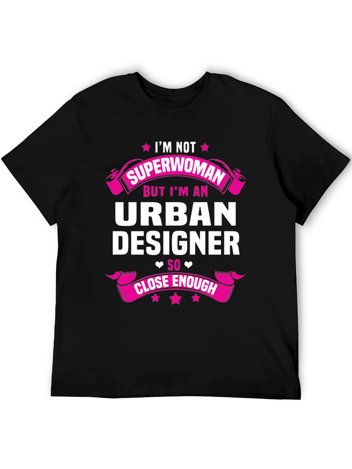 Black Urban Designer T-Shirt - Not Superwoman Funny Tee view 5