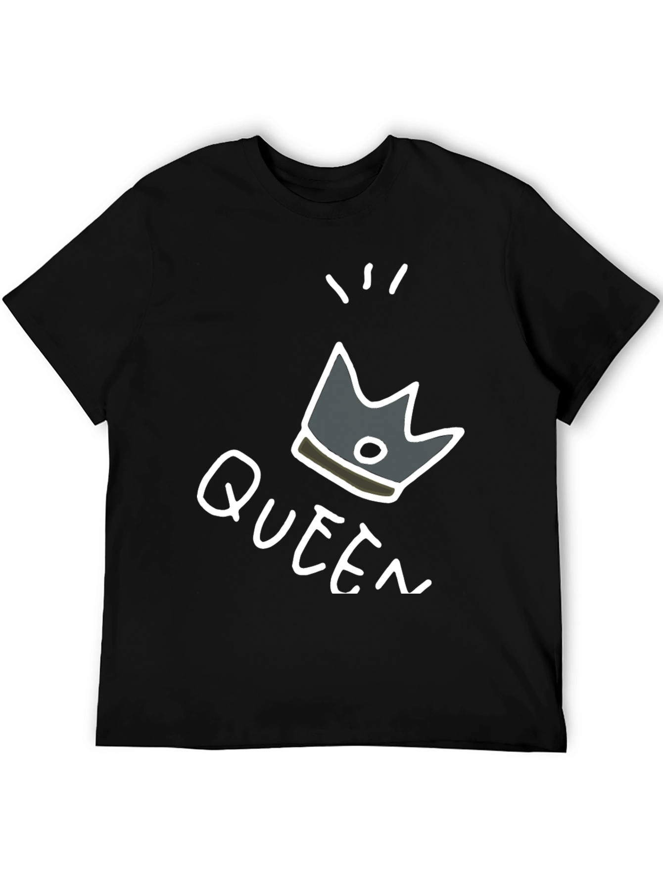 Black Queen Crown Graphic T-Shirt - Trendy Black Tee view 5