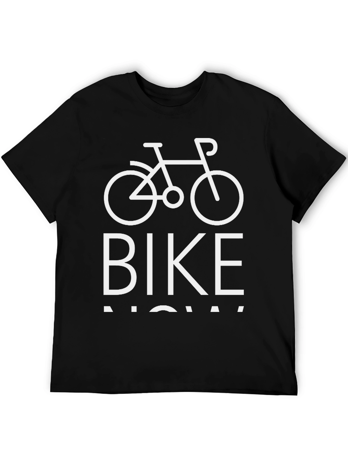 Black Bike Now T-Shirt - Black Cotton Blend view 5