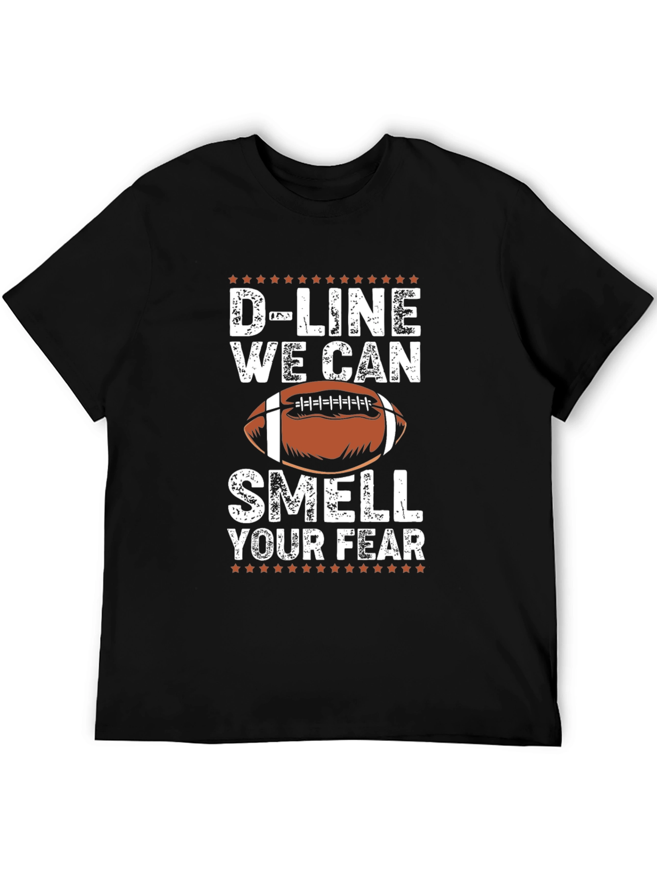 Black D-Line We Can Smell Your Fear Football T-Shirt view 5