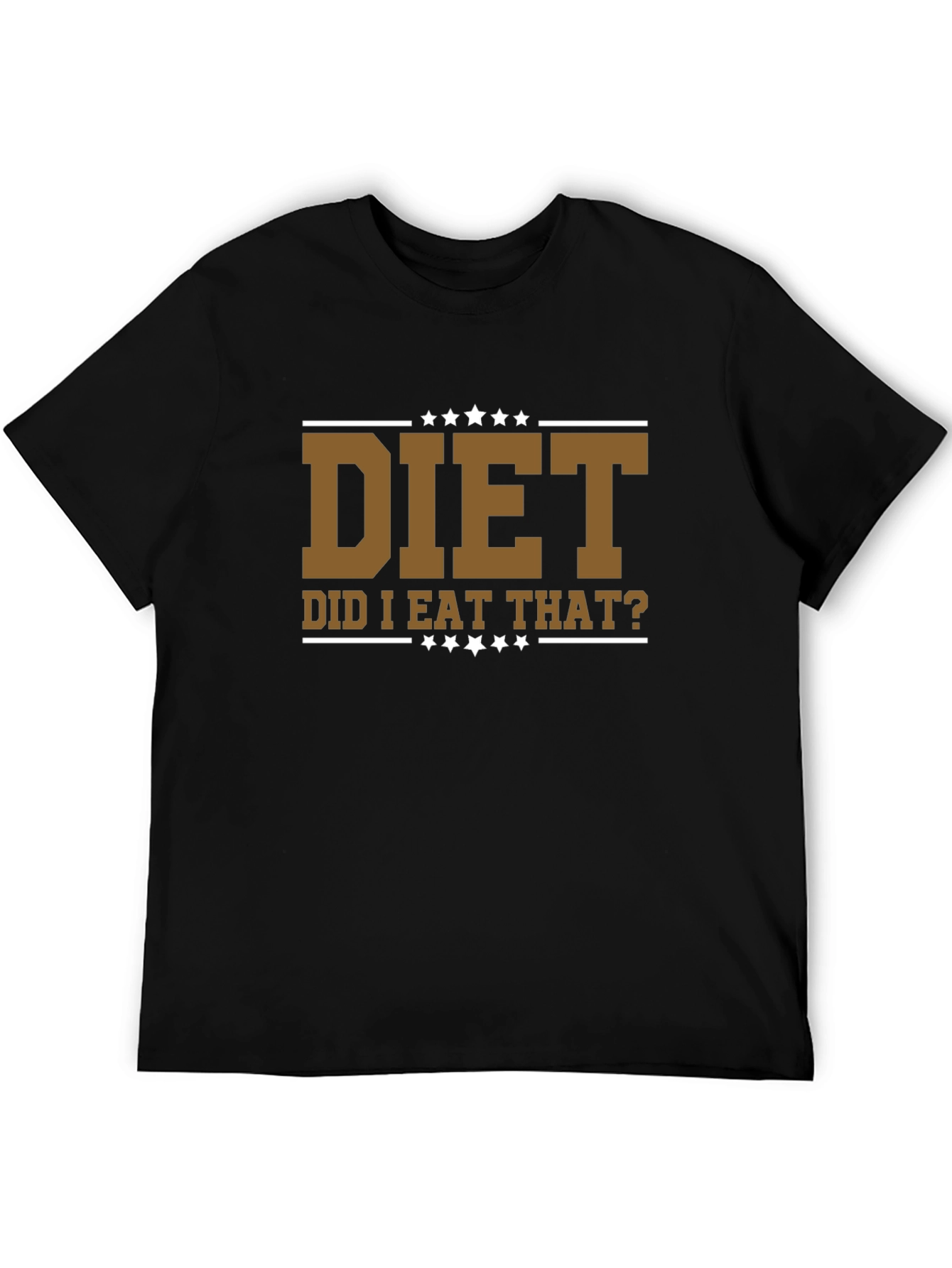 Black Diet - Did I Eat That? Funny Graphic T-Shirt view 5
