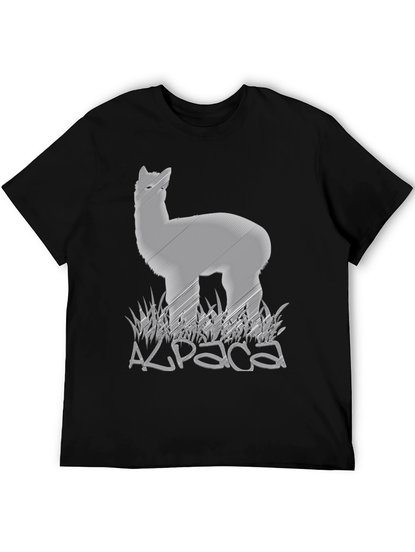 Black Alpaca Graphic Tee - Soft Cotton Blend view 5