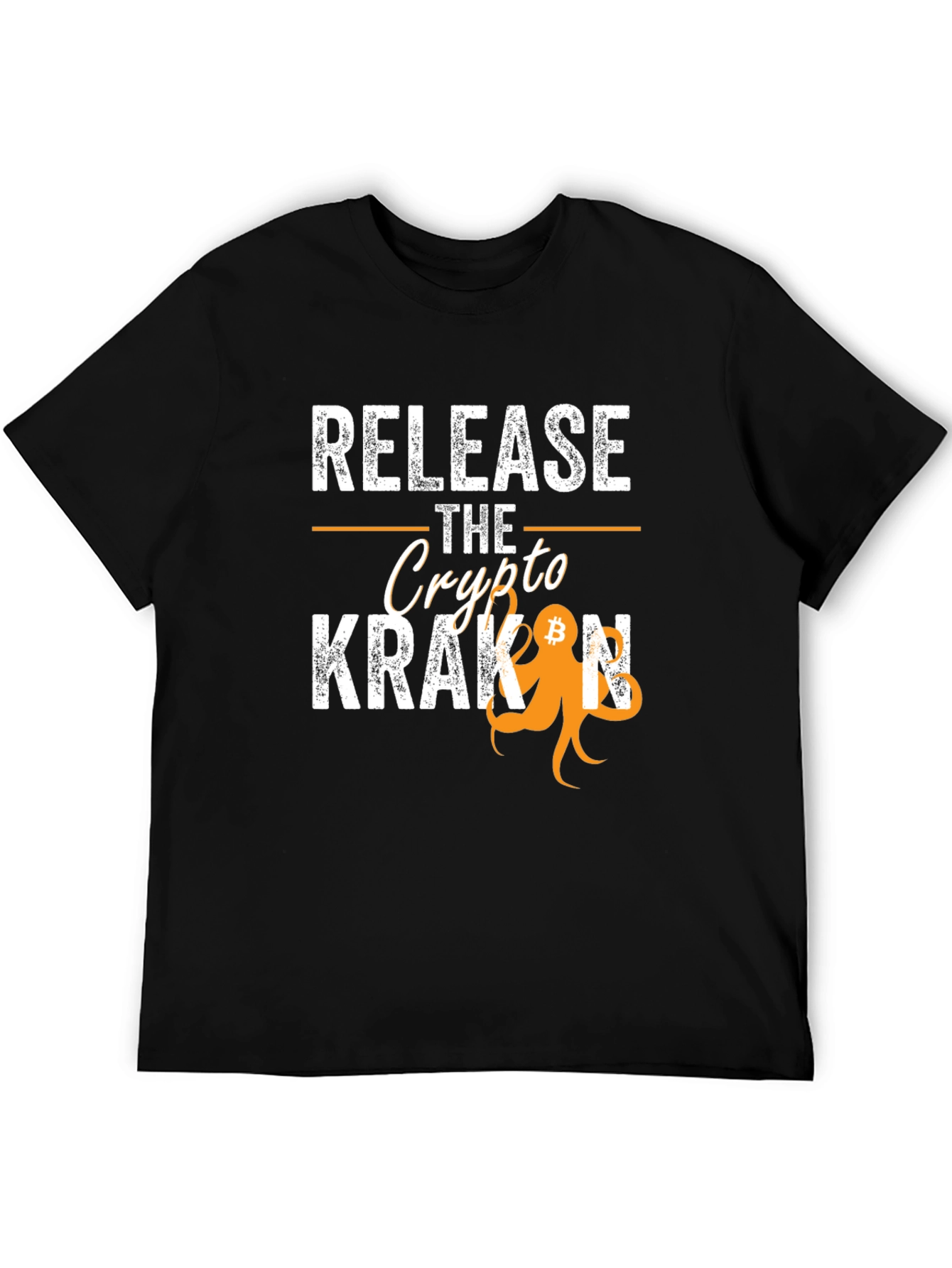 Black Release The Crypto Kraken Bitcoin T-Shirt view 5