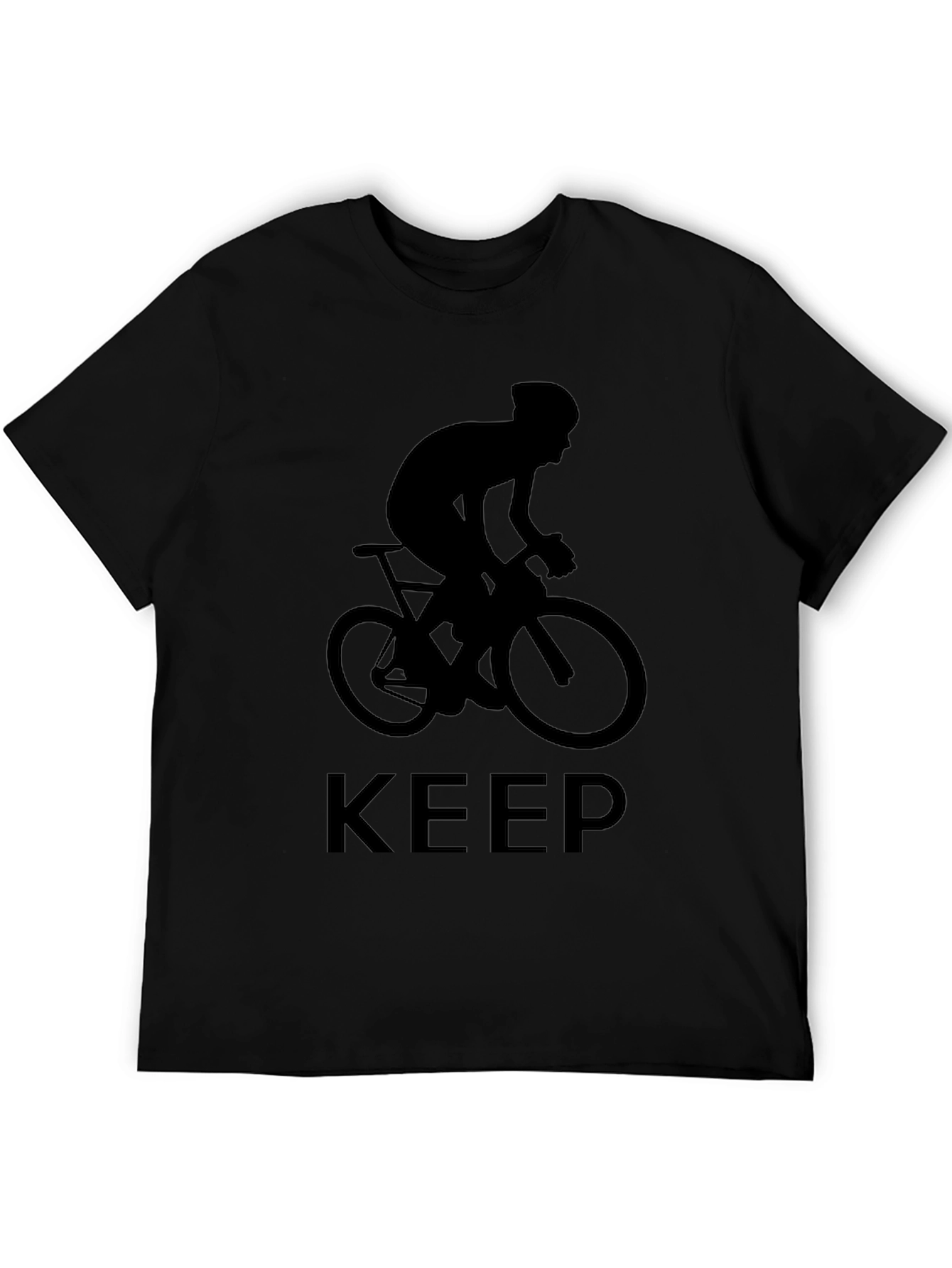 Black Keep Cycling Black T-Shirt view 5