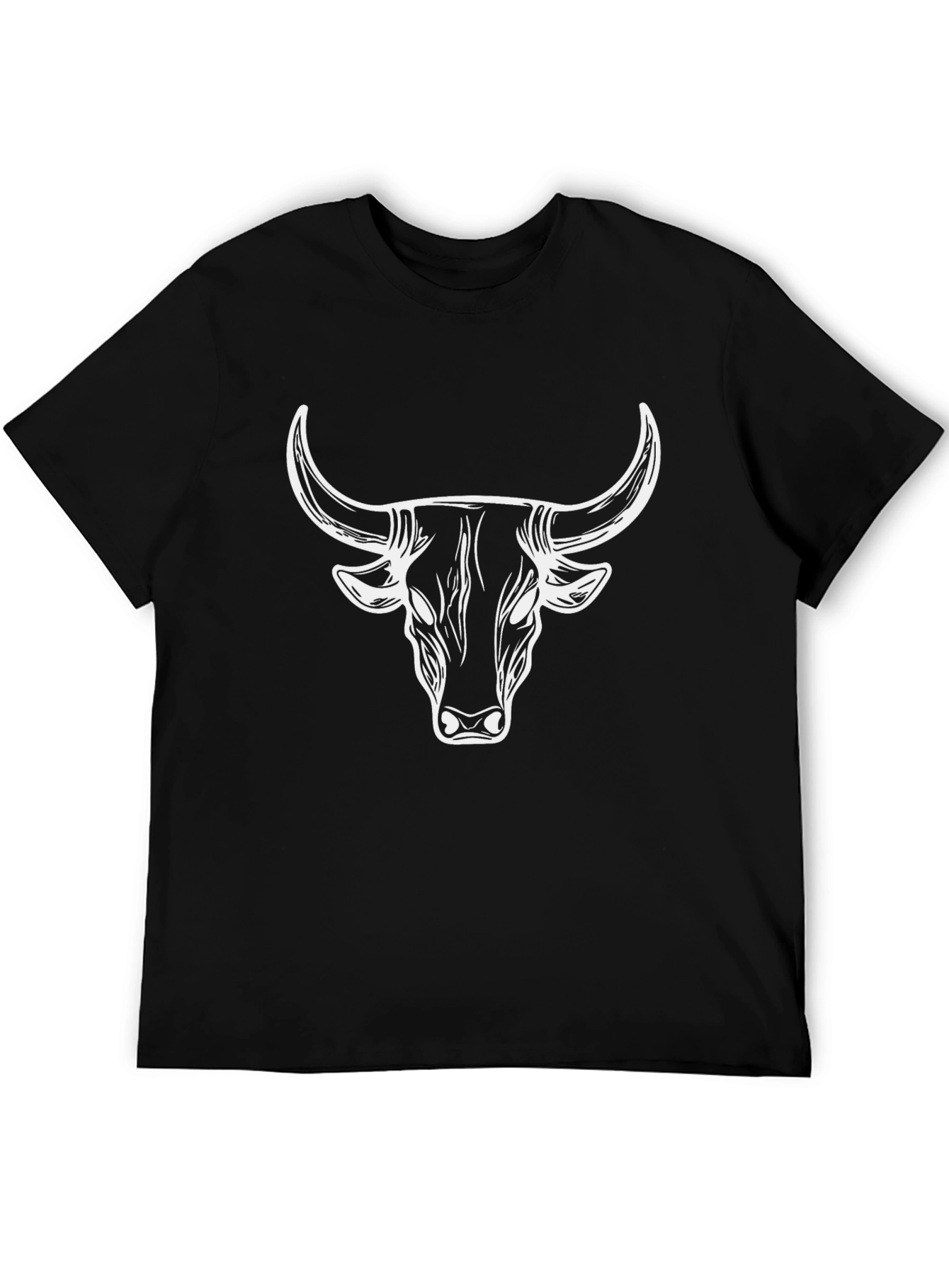 Black Bold Bull Graphic Tee - Stylish Black T-Shirt view 5
