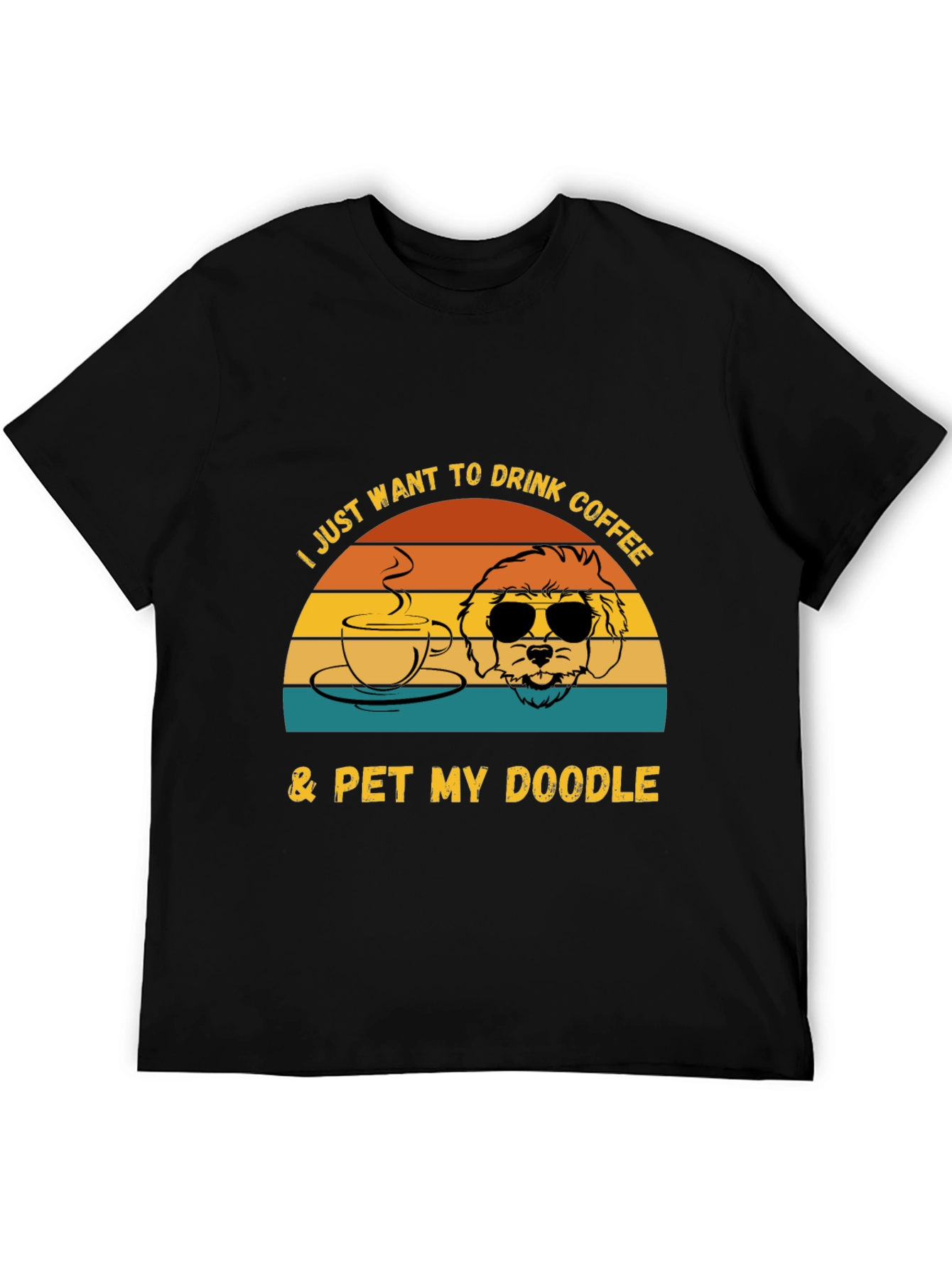 Black Coffee & Doodles T-Shirt - Perfect for Dog Lovers view 5