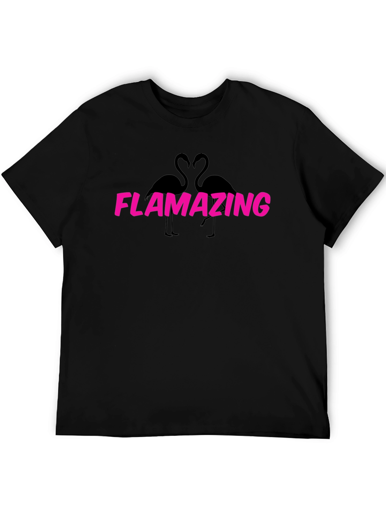 Black Flamazing Flamingo Graphic Tee - Trendy & Fun! view 5