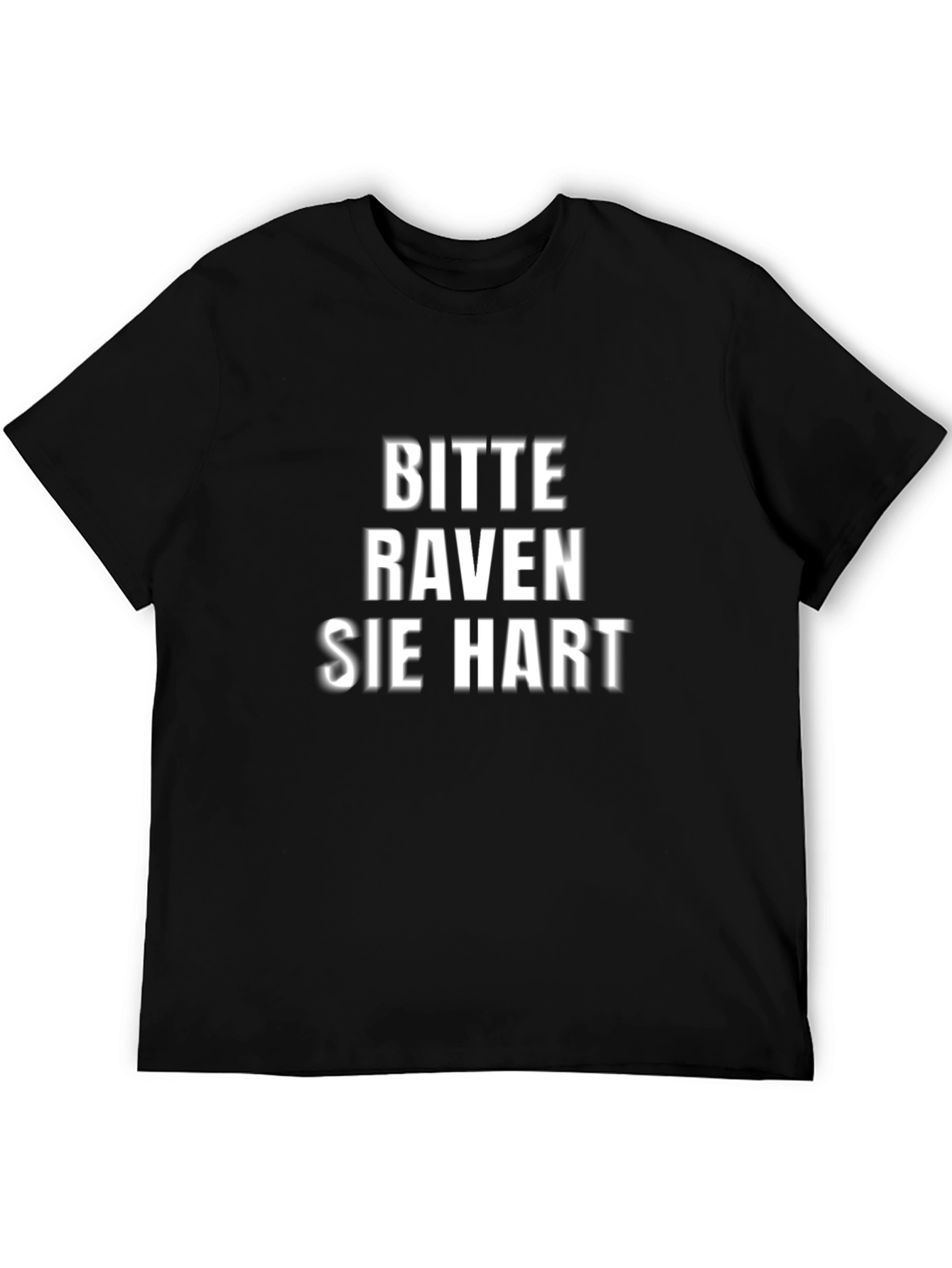 Black Bitte Raven Sie Hart Men's T-Shirt view 5