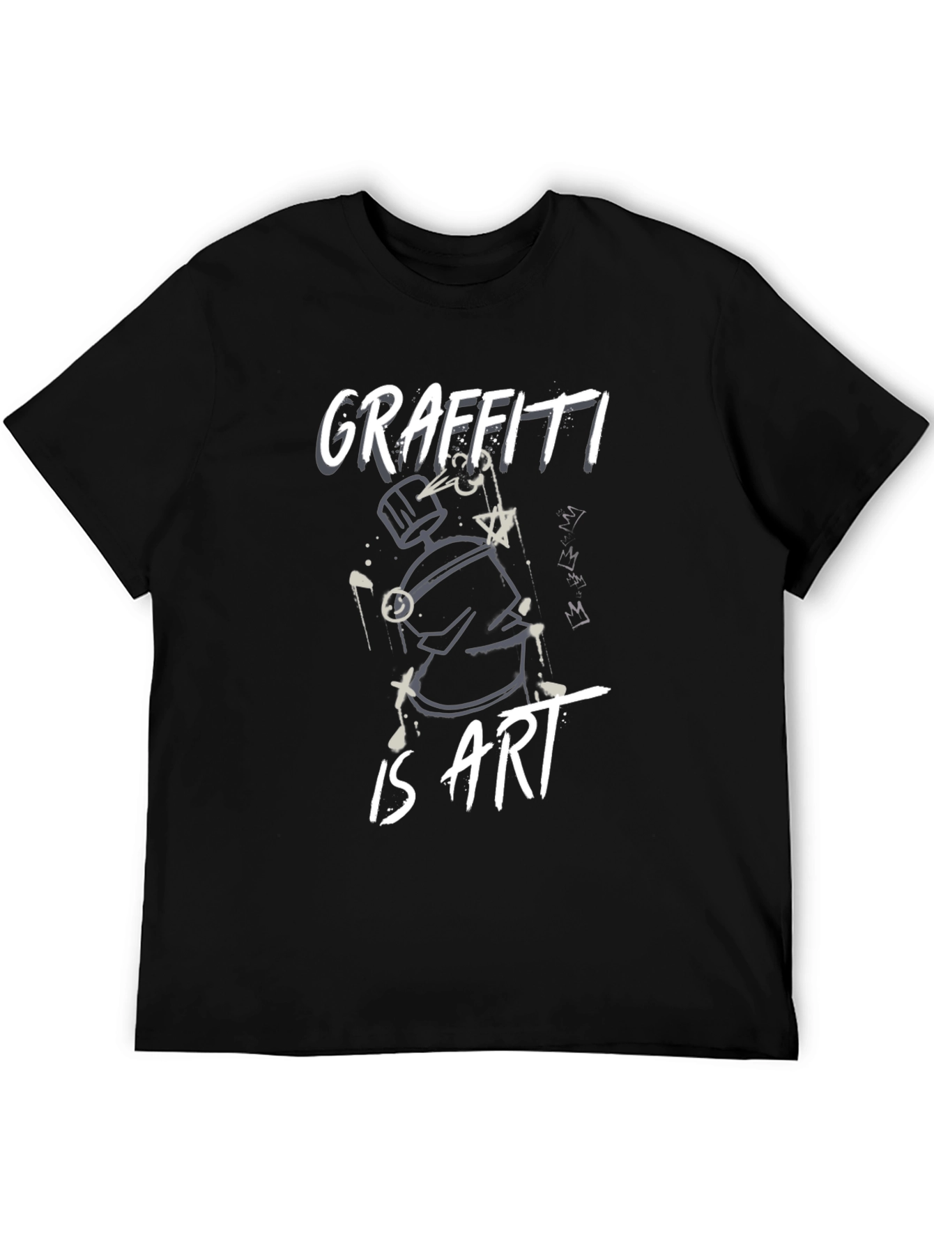 Black Graffiti Is Art Black T-Shirt view 5