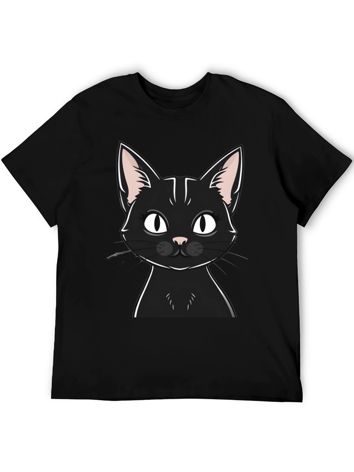 Black Black Cat Graphic T-Shirt - Unisex Casual Tee view 5