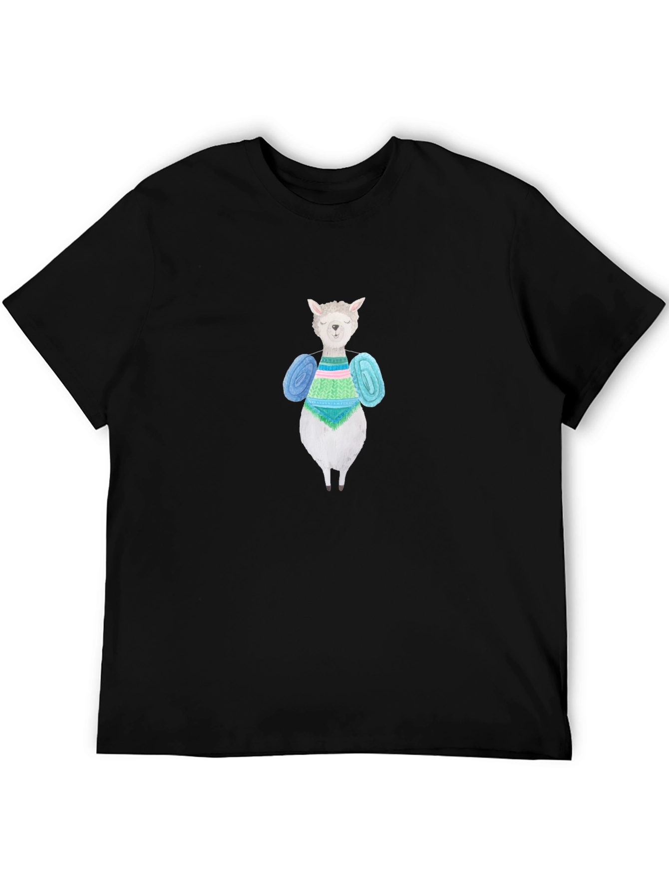 Black Knitting Alpaca T-Shirt - Unique Design view 5