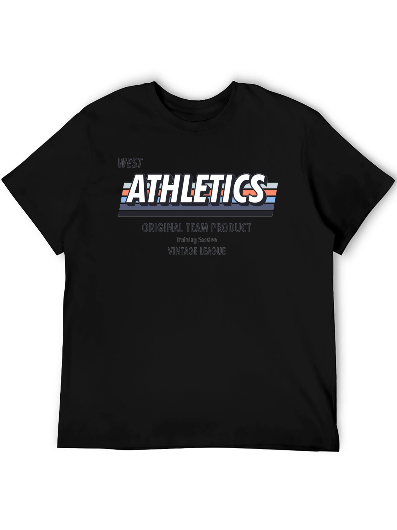 Black West Athletics Graphic Tee - Vintage League Style view 5