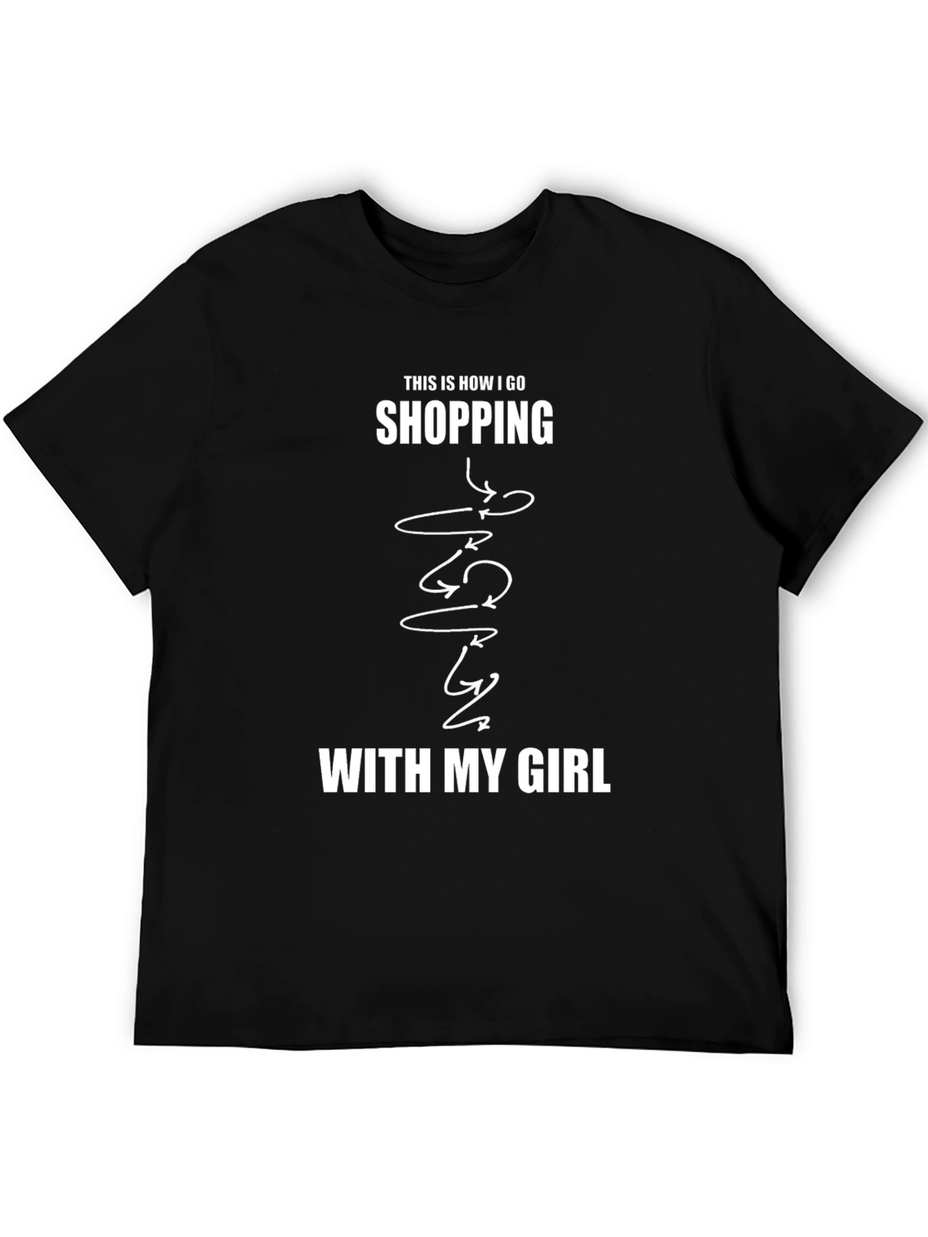 Black Shopping With My Girl Black T-Shirt view 5