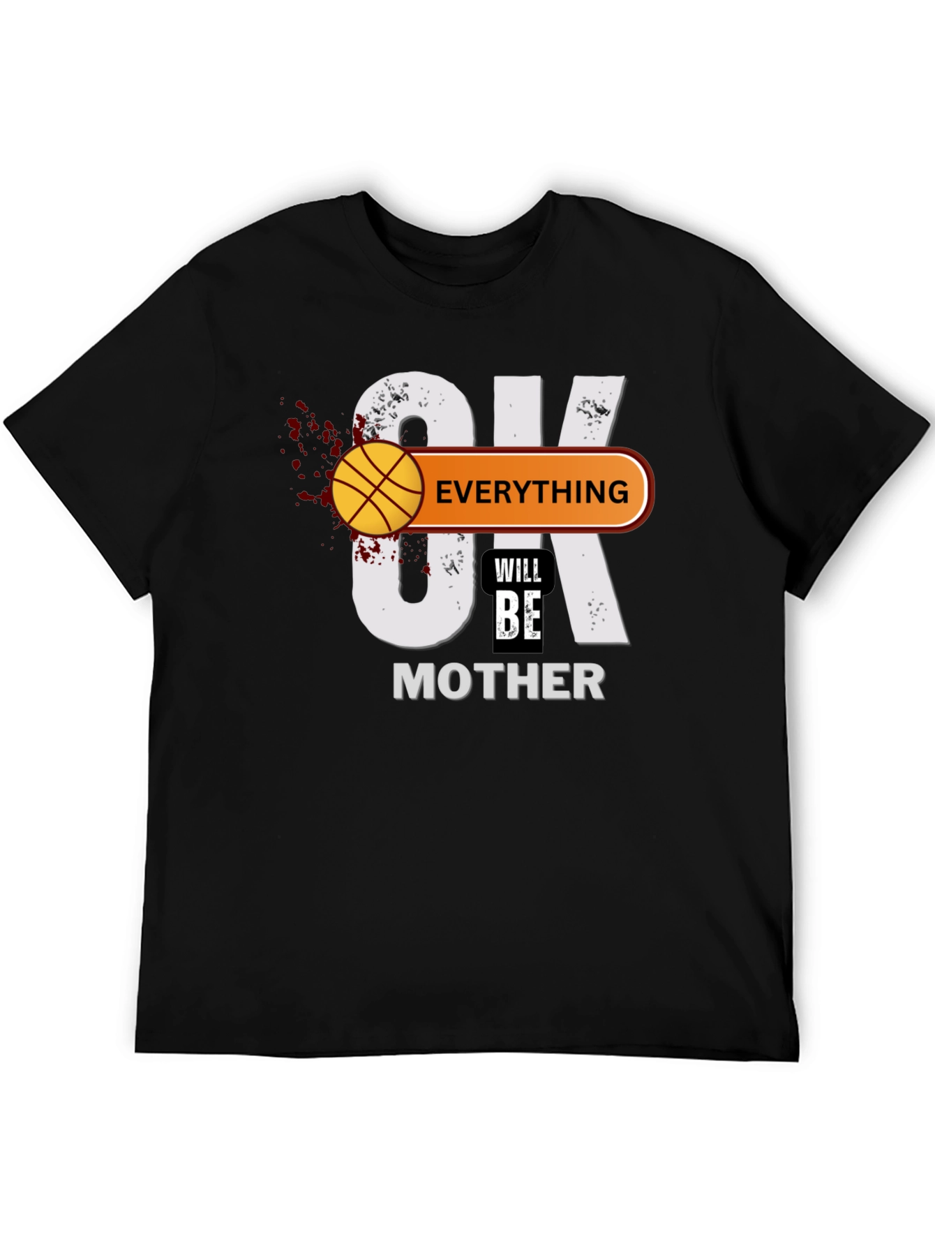 Black Basketball Mother's Day Graphic T-Shirt view 5