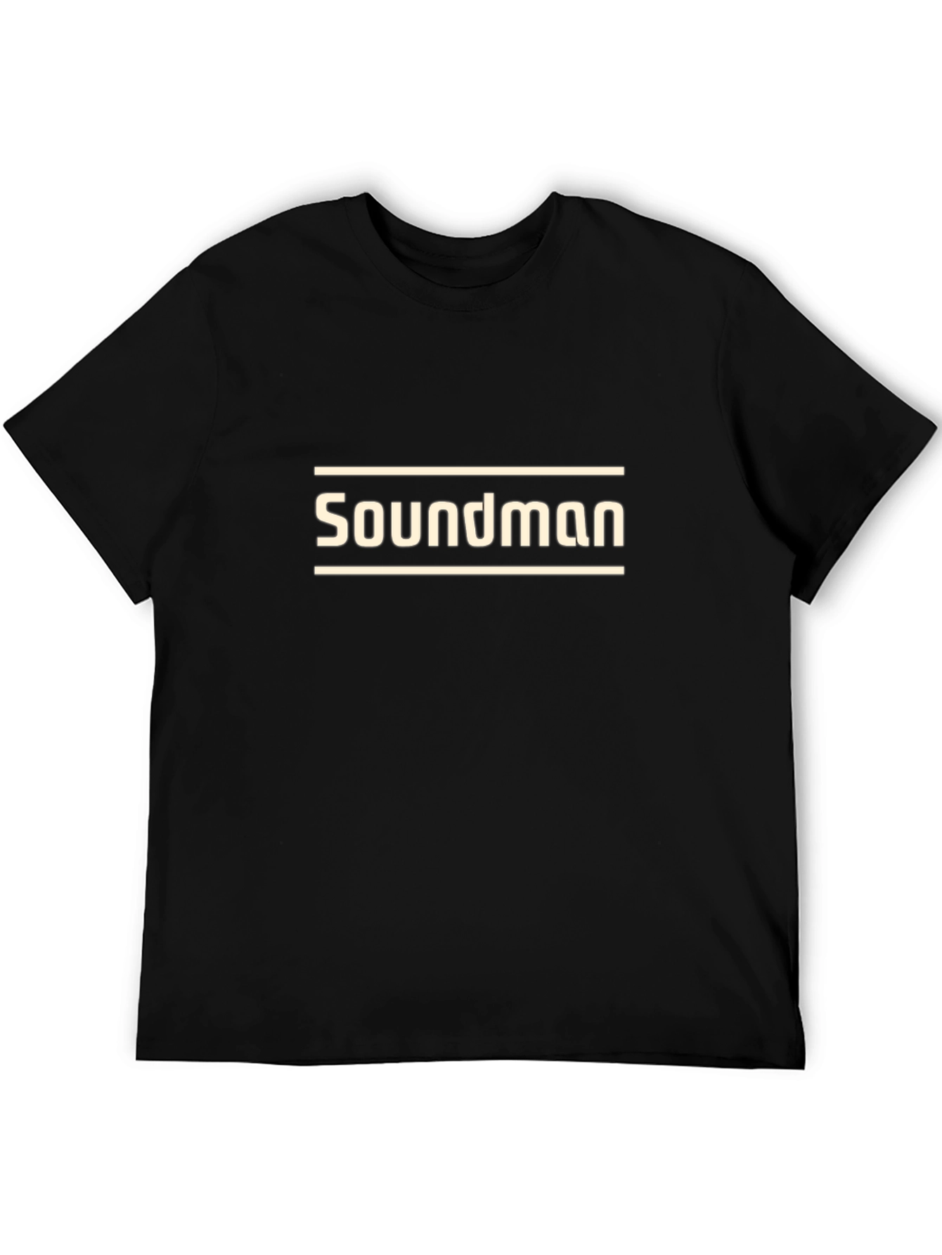 Black Soundman Graphic T-Shirt - Black Crew Neck Tee view 5