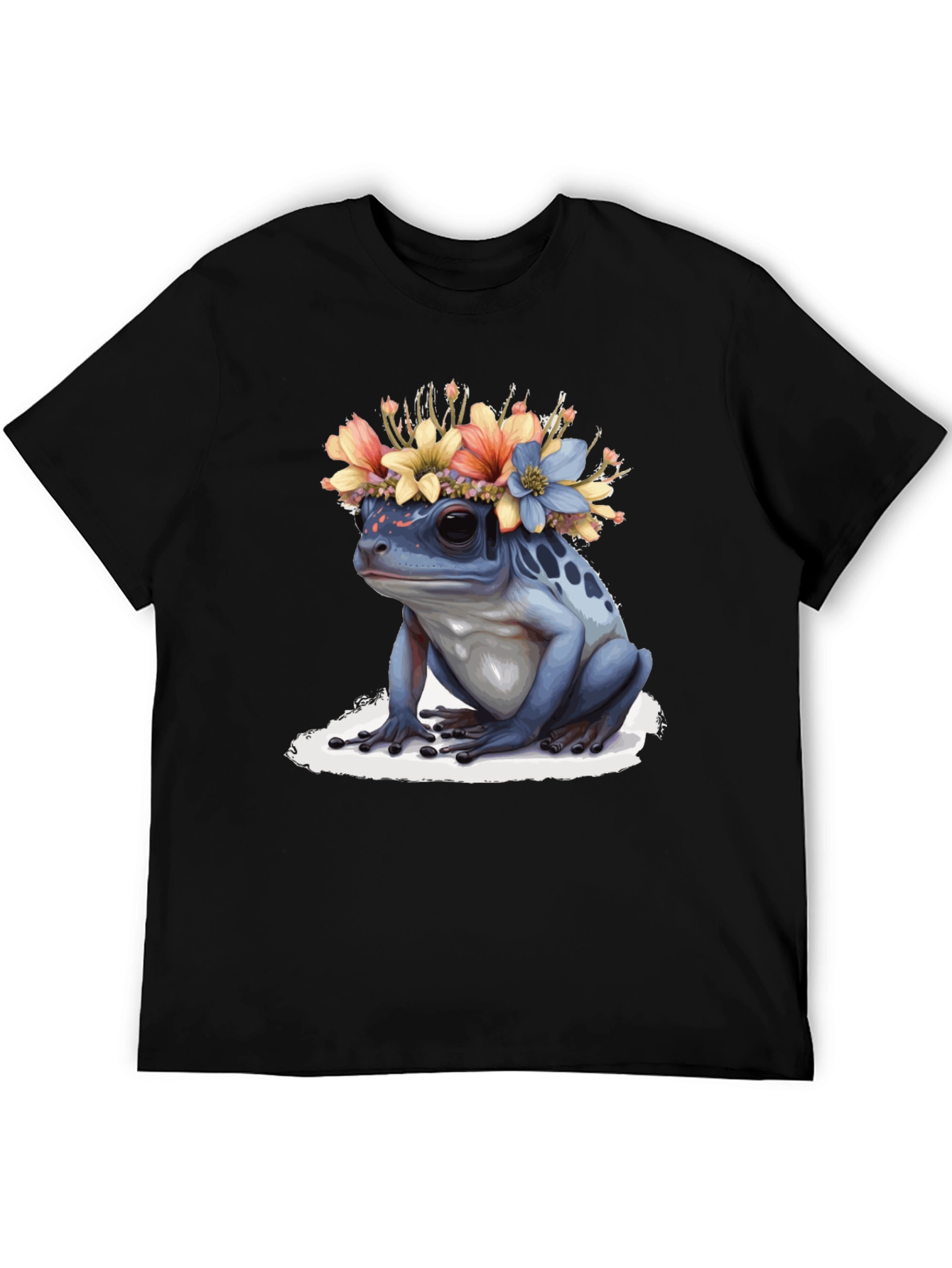 Black Frog with Flower Crown T-Shirt view 5