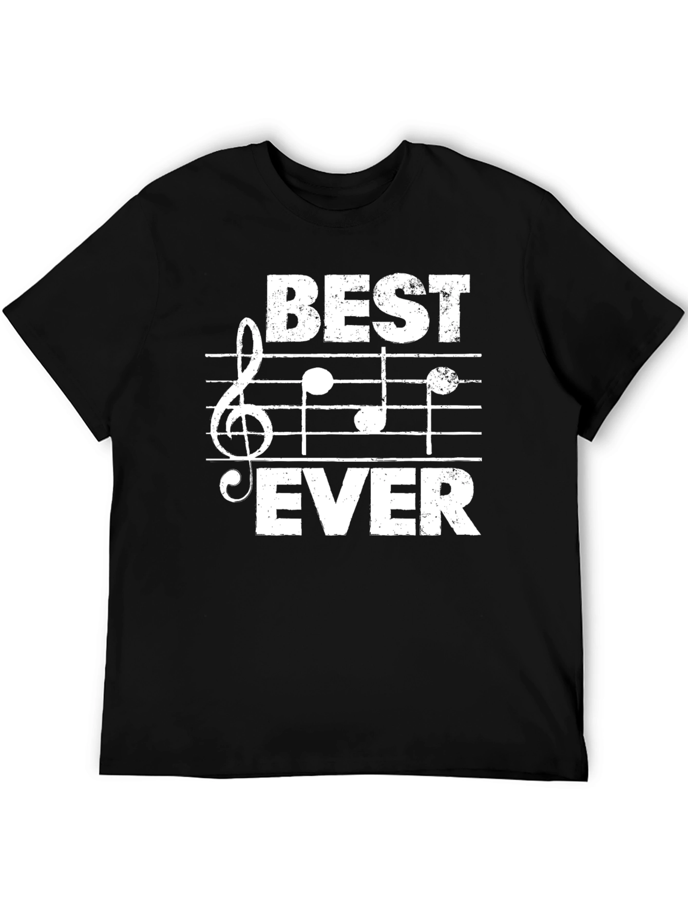 Black Best Ever Musician T-Shirt - Musical Note Design view 5