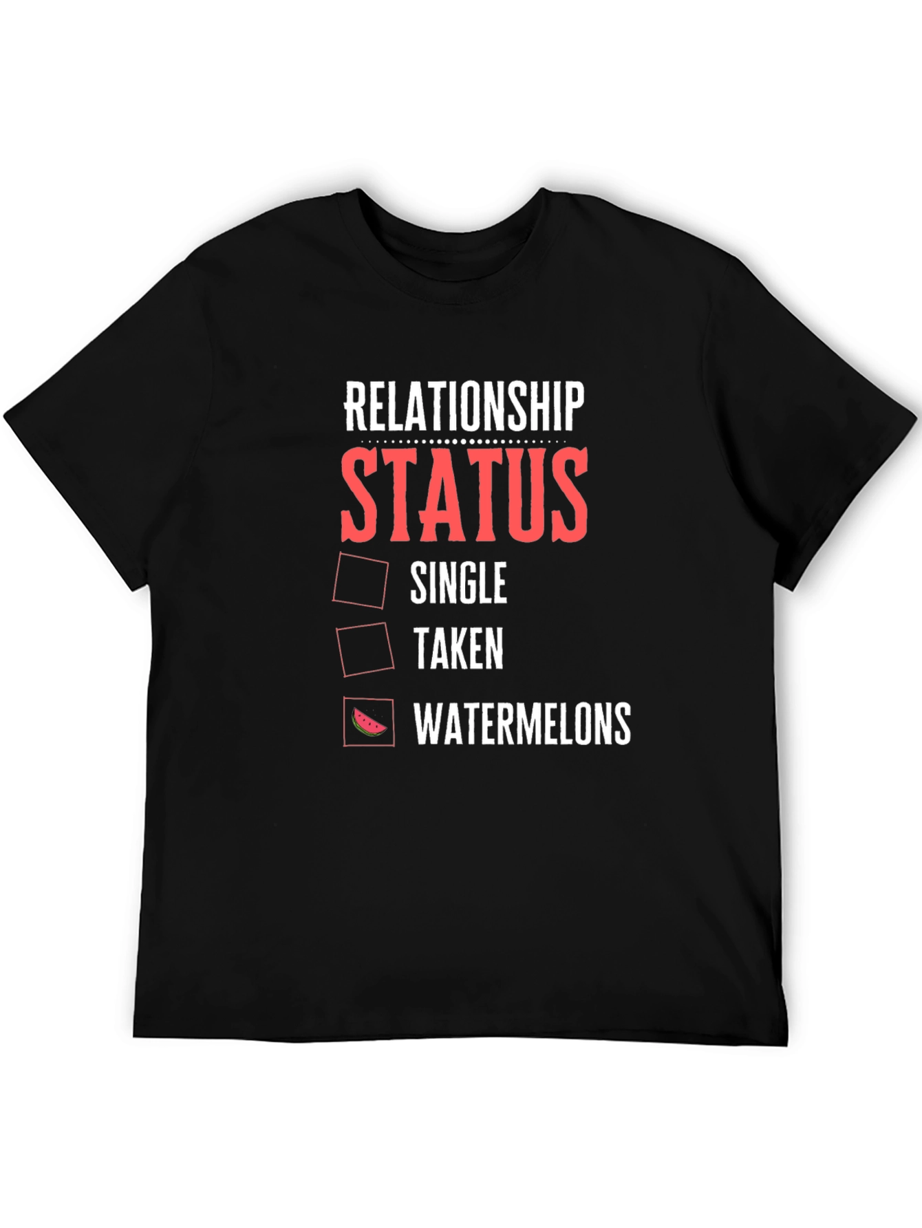Black Relationship Status: Watermelons T-Shirt view 5