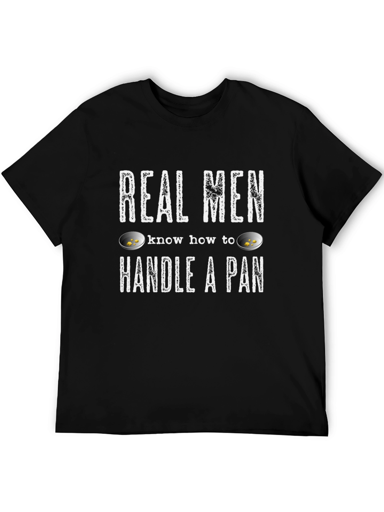 Black Real Men Handle a Pan T-Shirt - Gold Panning view 5