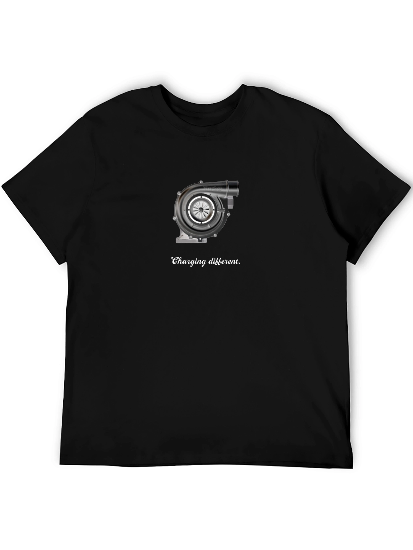 Black Charging Different Turbo T-Shirt - Black view 5