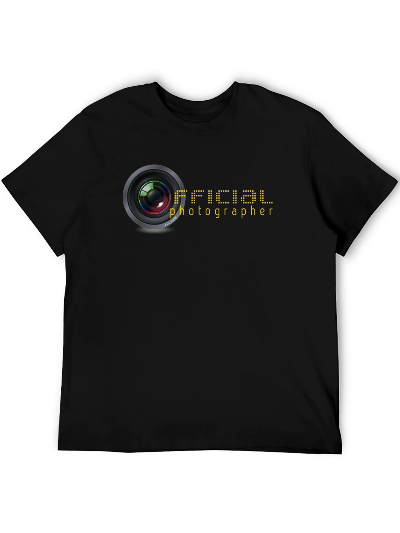Black Official Photographer Graphic Black T-Shirt view 5
